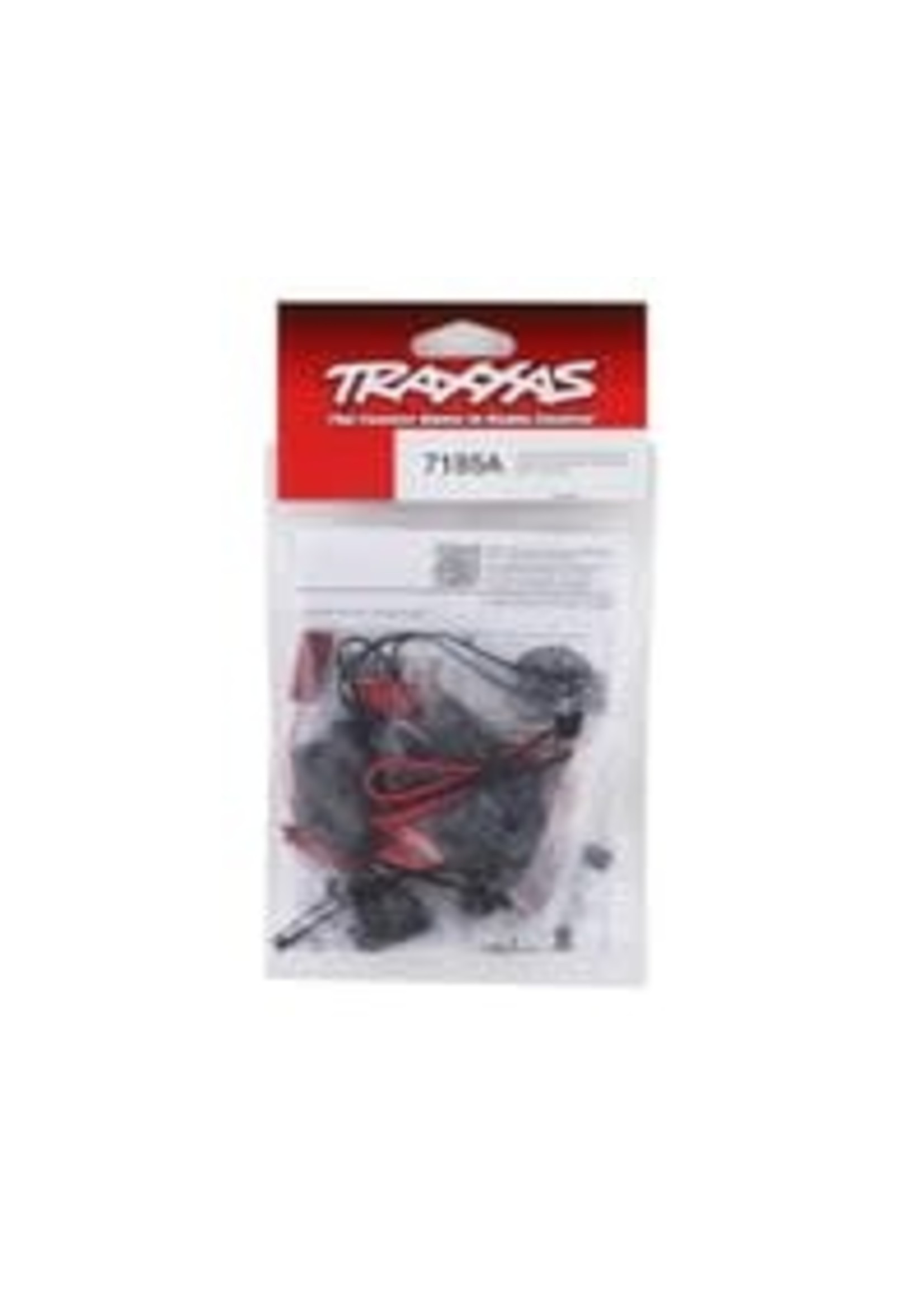 Traxxas 7185A The Traxxas Complete LED Light Kit for the 1/16 scale E-Revo adds four LEDs on the front bumper, and blazes a path through the night. Four red LEDs in the rear bumper let you track progress from behind. A tightly regulated power supply prevents flic