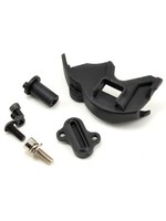 Traxxas Cover, gear/motor plate access cover/ motor mount hinge post / 3x10mm CS w/split and flat washers (1) / 2.5x4mm CS (2) / 3x8mm BCS (1) (for 550 motors)