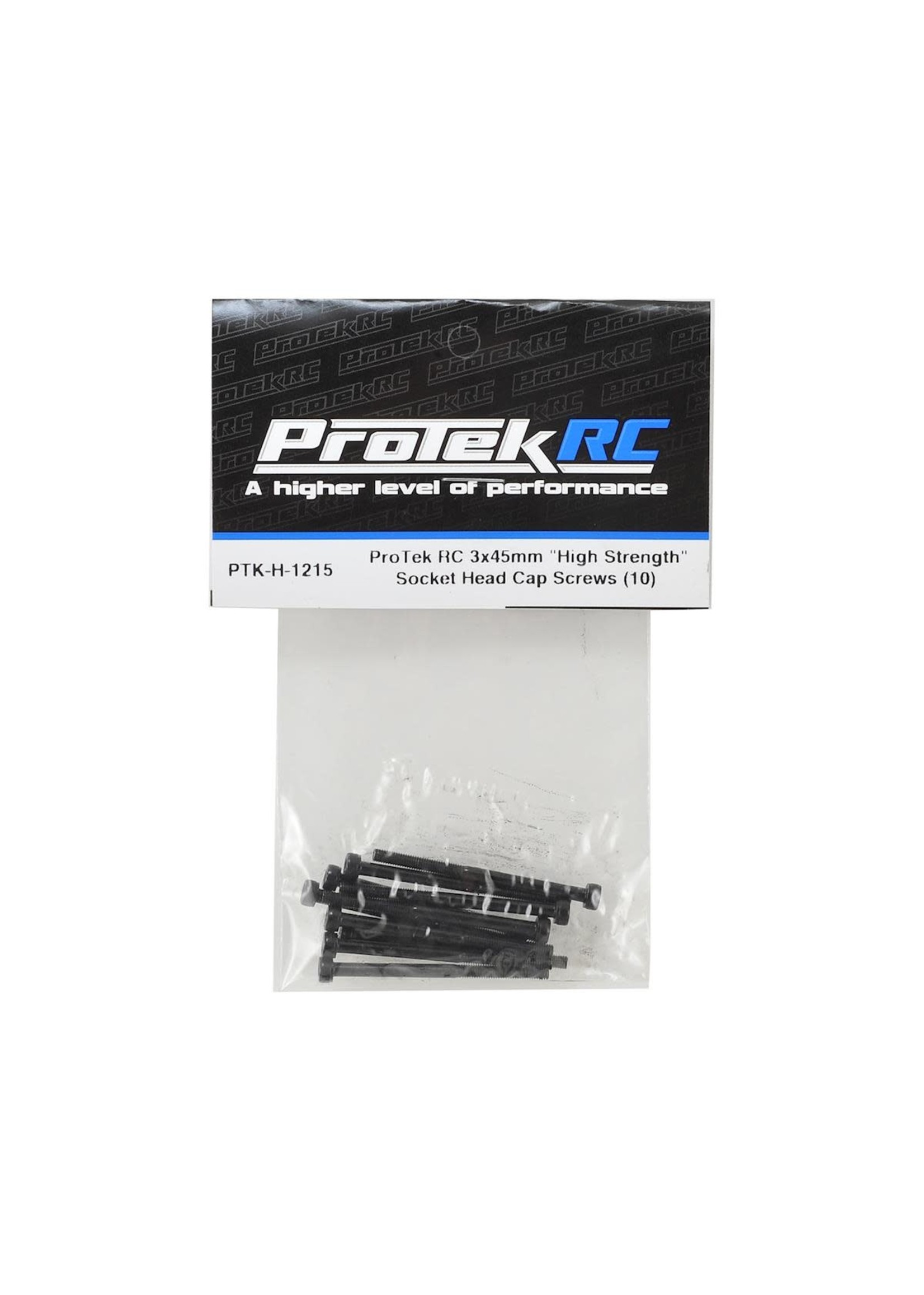 ProTek RC PTK-H-1215 ProTek RC 3x45mm "High Strength" Socket Head Cap Screws (10)