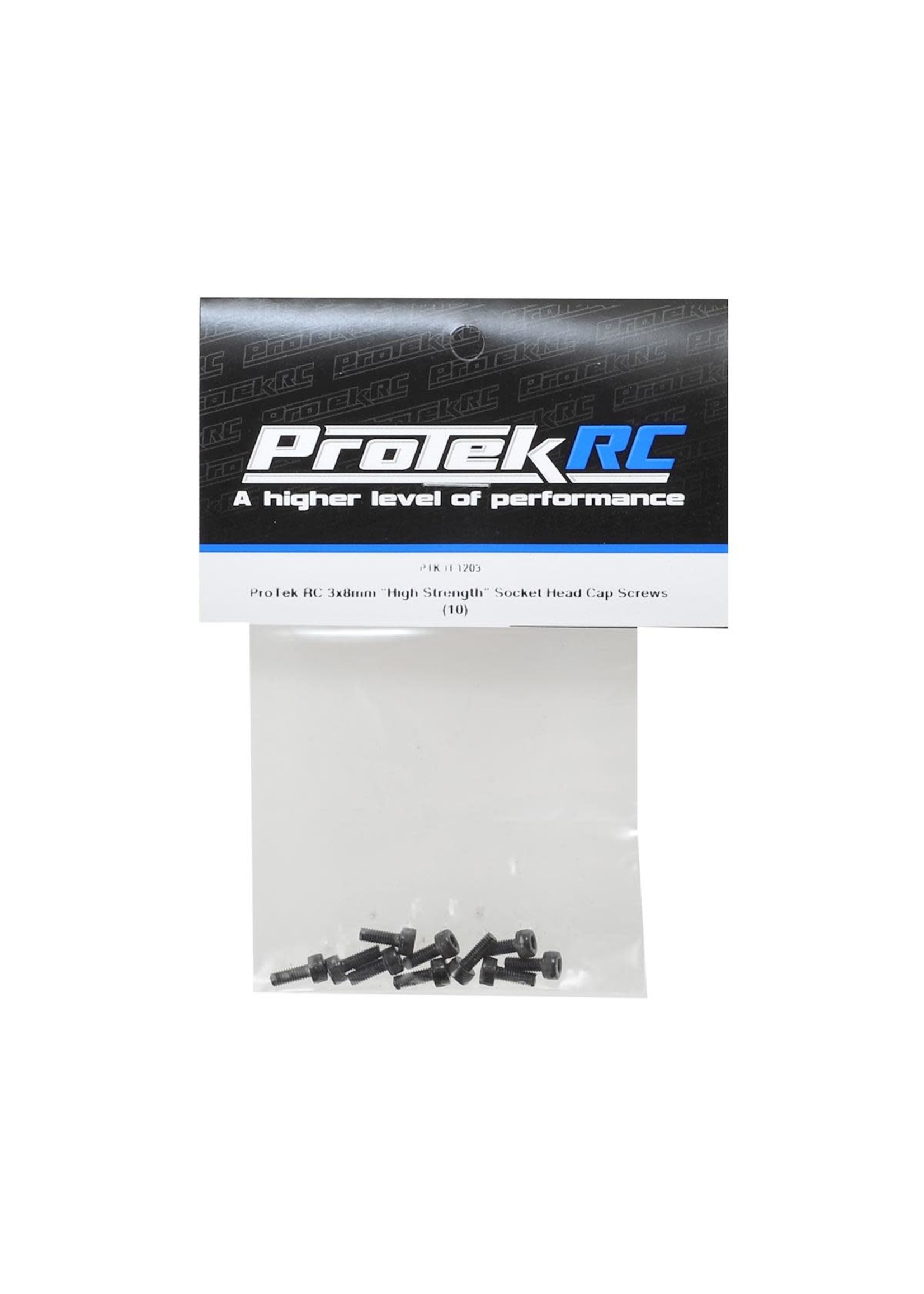 ProTek RC PTK-H-1203 ProTek RC 3x8mm "High Strength" Socket Head Cap Screws (10)