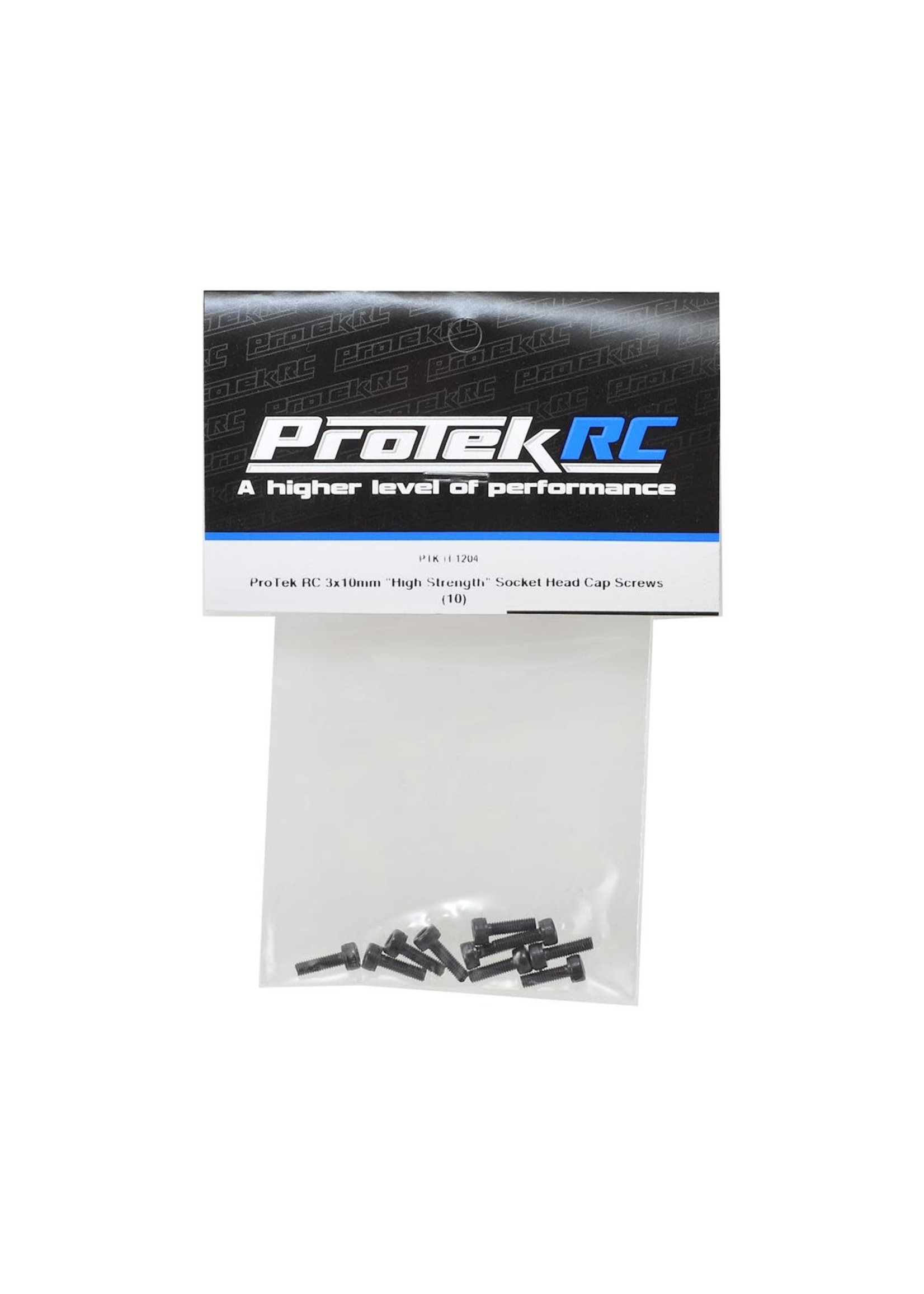 ProTek RC PTK-H-1204 ProTek RC 3x10mm "High Strength" Socket Head Cap Screws (10)