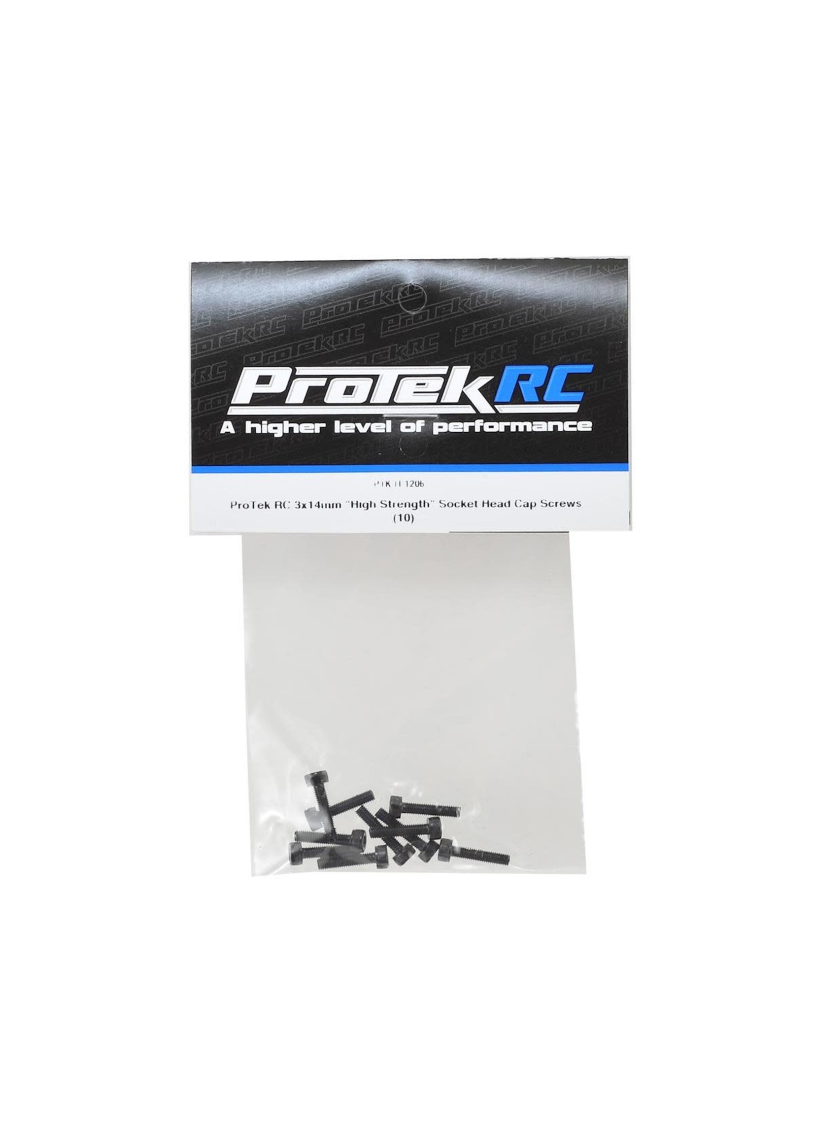 ProTek RC PTK-H-1206 ProTek RC 3x14mm "High Strength" Socket Head Cap Screws (10)