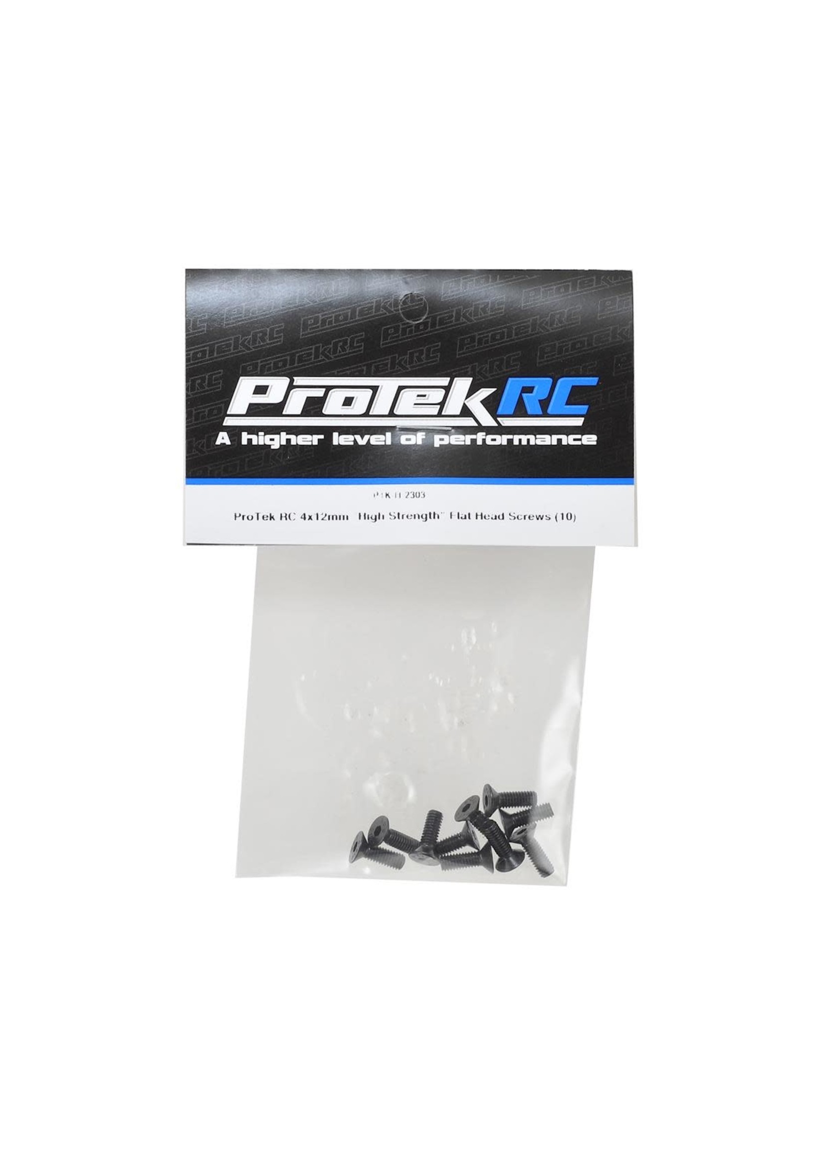 ProTek RC PTK-H-2303 ProTek RC 4x12mm "High Strength" Flat Head Screws (10)