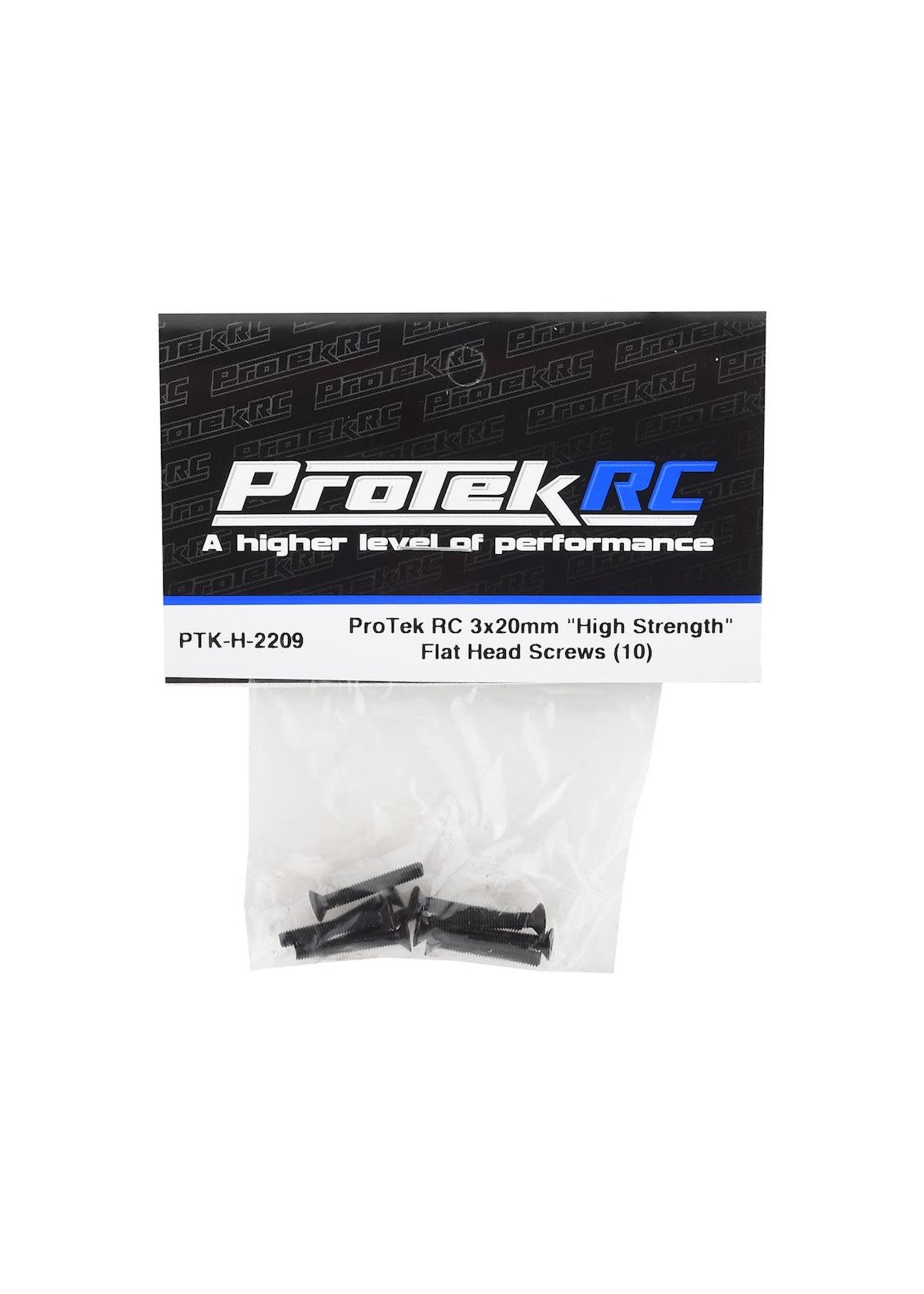 ProTek RC PTK-H-2209 ProTek RC 3x20mm "High Strength" Flat Head Screws (10)