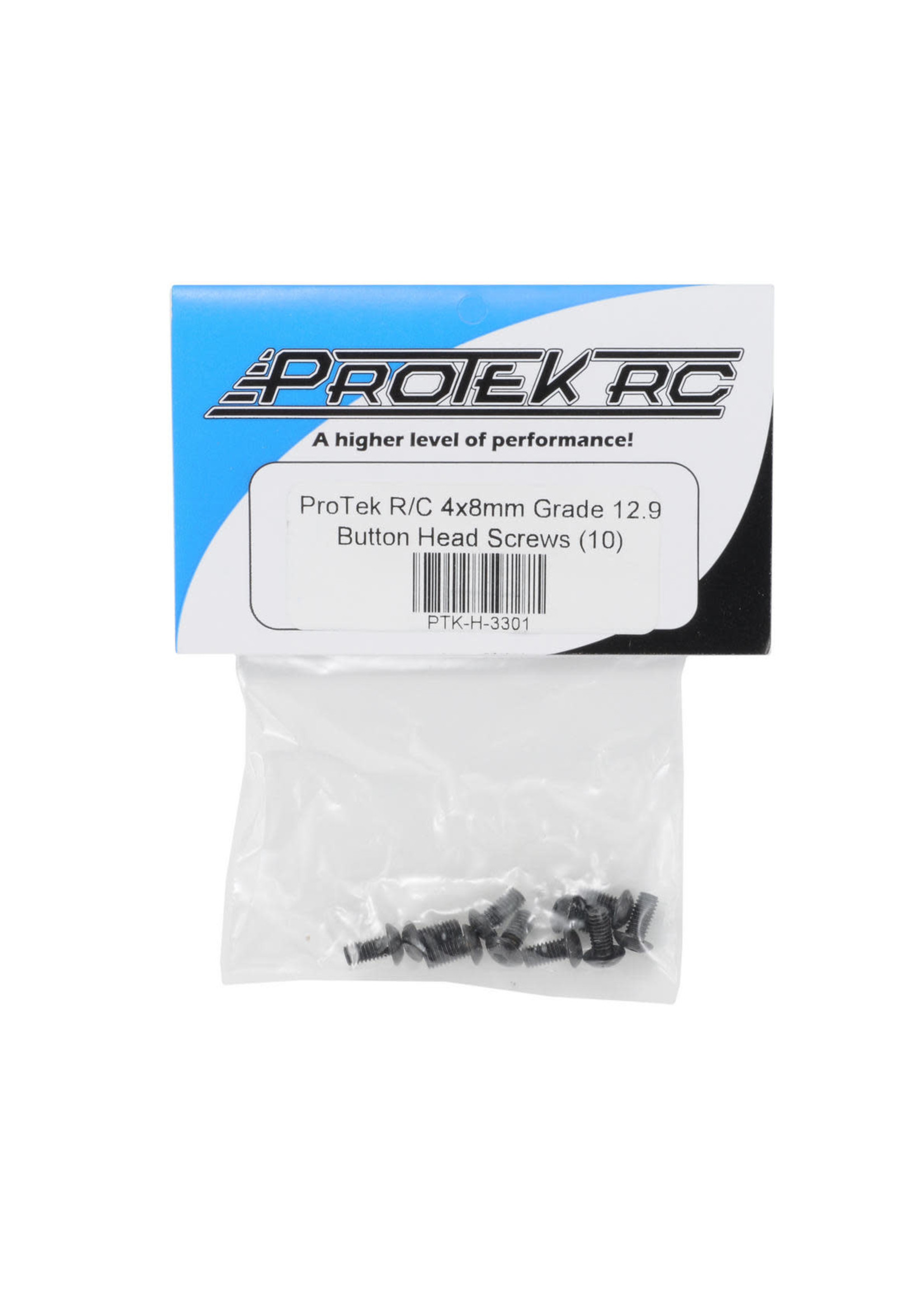 ProTek RC PTK-H-3301 ProTek RC 4x8mm "High Strength" Button Head Screws (10)