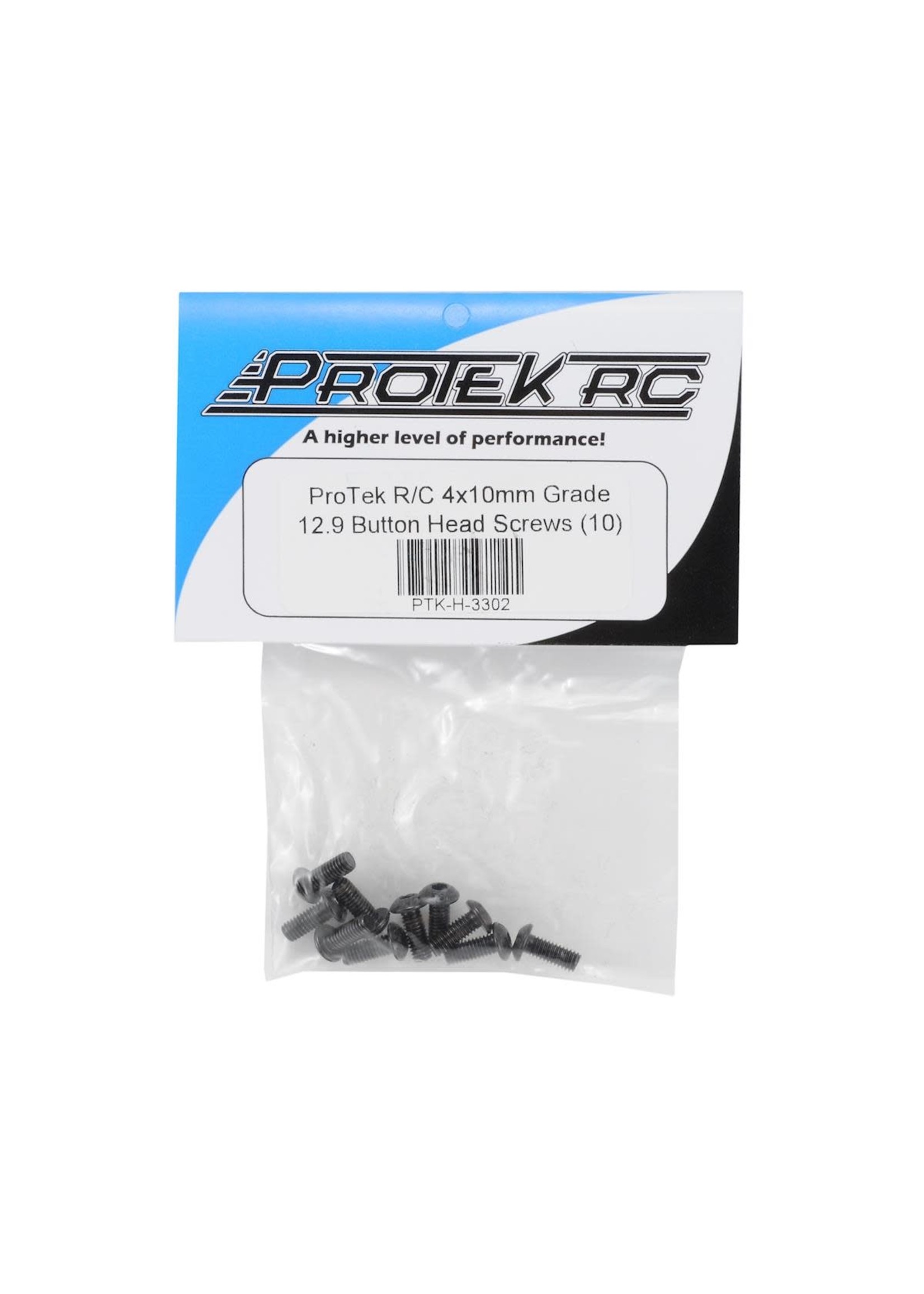 ProTek RC PTK-H-3302 ProTek RC 4x10mm "High Strength" Button Head Screw (10)