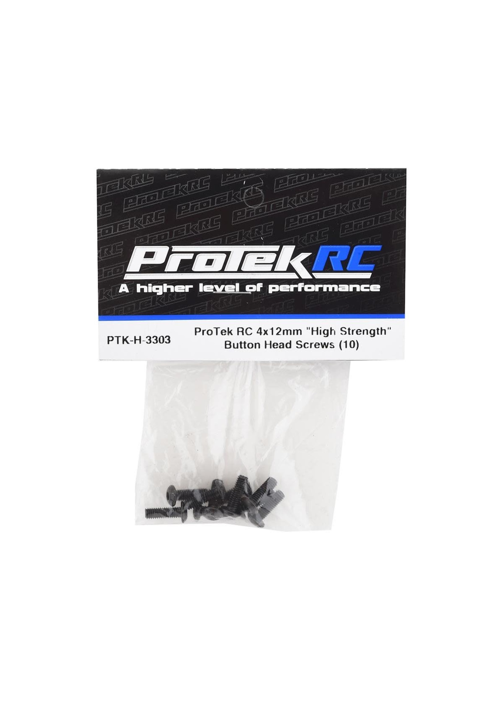 ProTek RC PTK-H-3303 ProTek RC 4x12mm "High Strength" Button Head Screw (10)