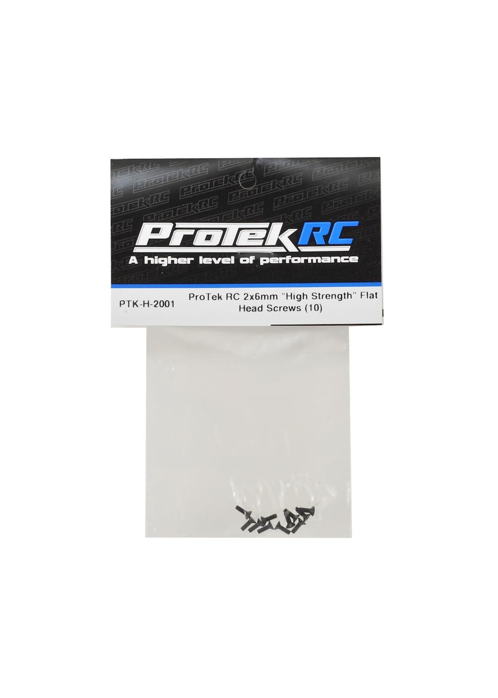 ProTek RC PTK-H-2001 ProTek RC 2x6mm "High Strength" Flat Head Screws (10)