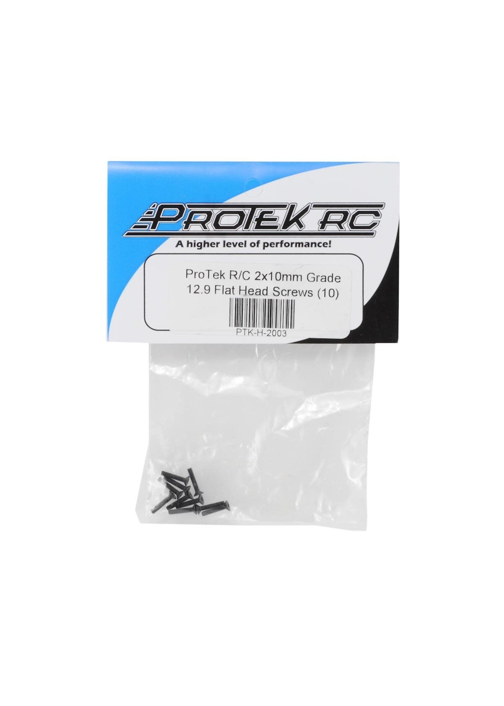 ProTek RC PTK-H-2003 ProTek RC 2x10mm "High Strength" Flat Head Screws (10)