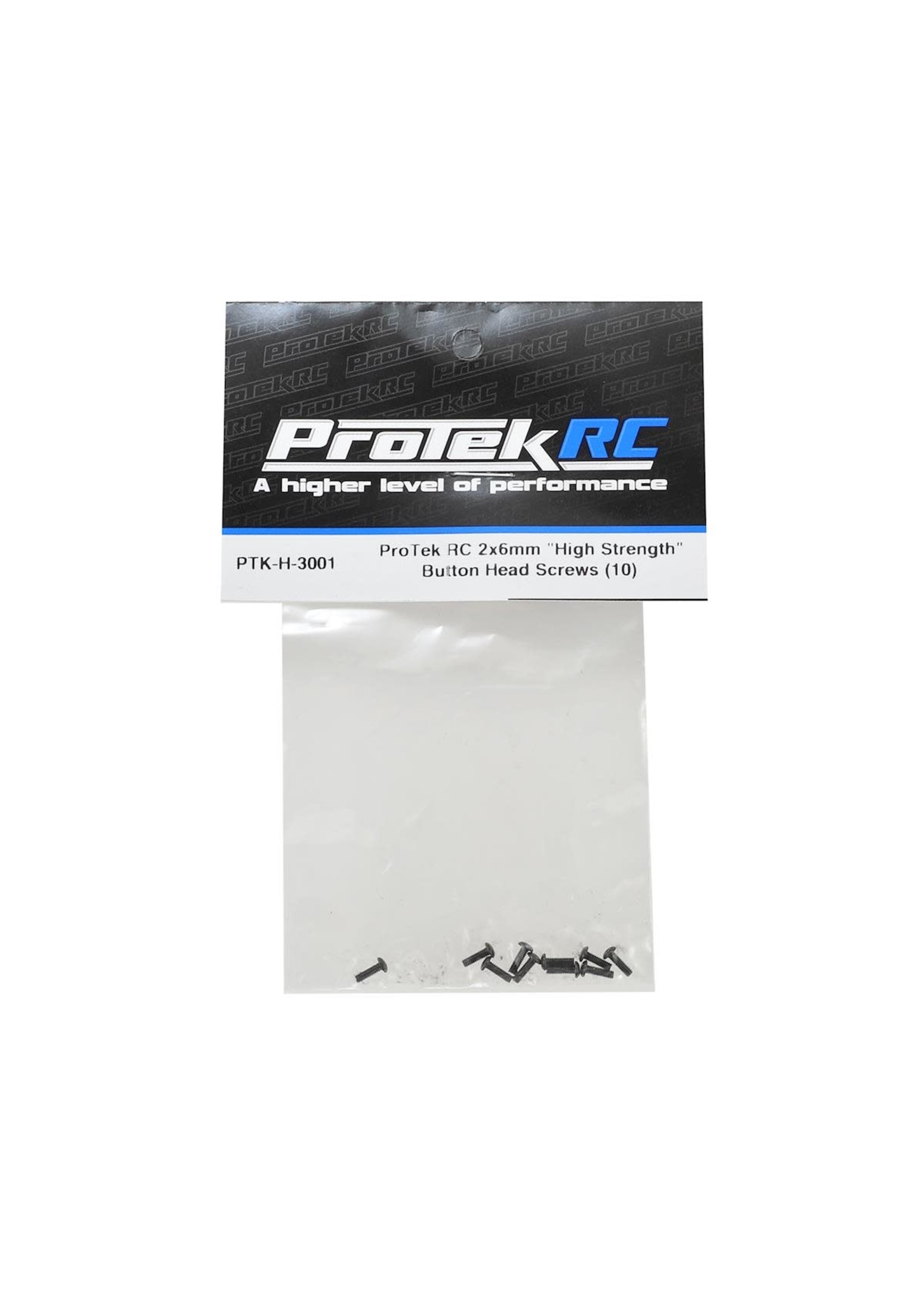 ProTek RC PTK-H-3001 ProTek RC 2x6mm "High Strength" Button Head Screws (10)