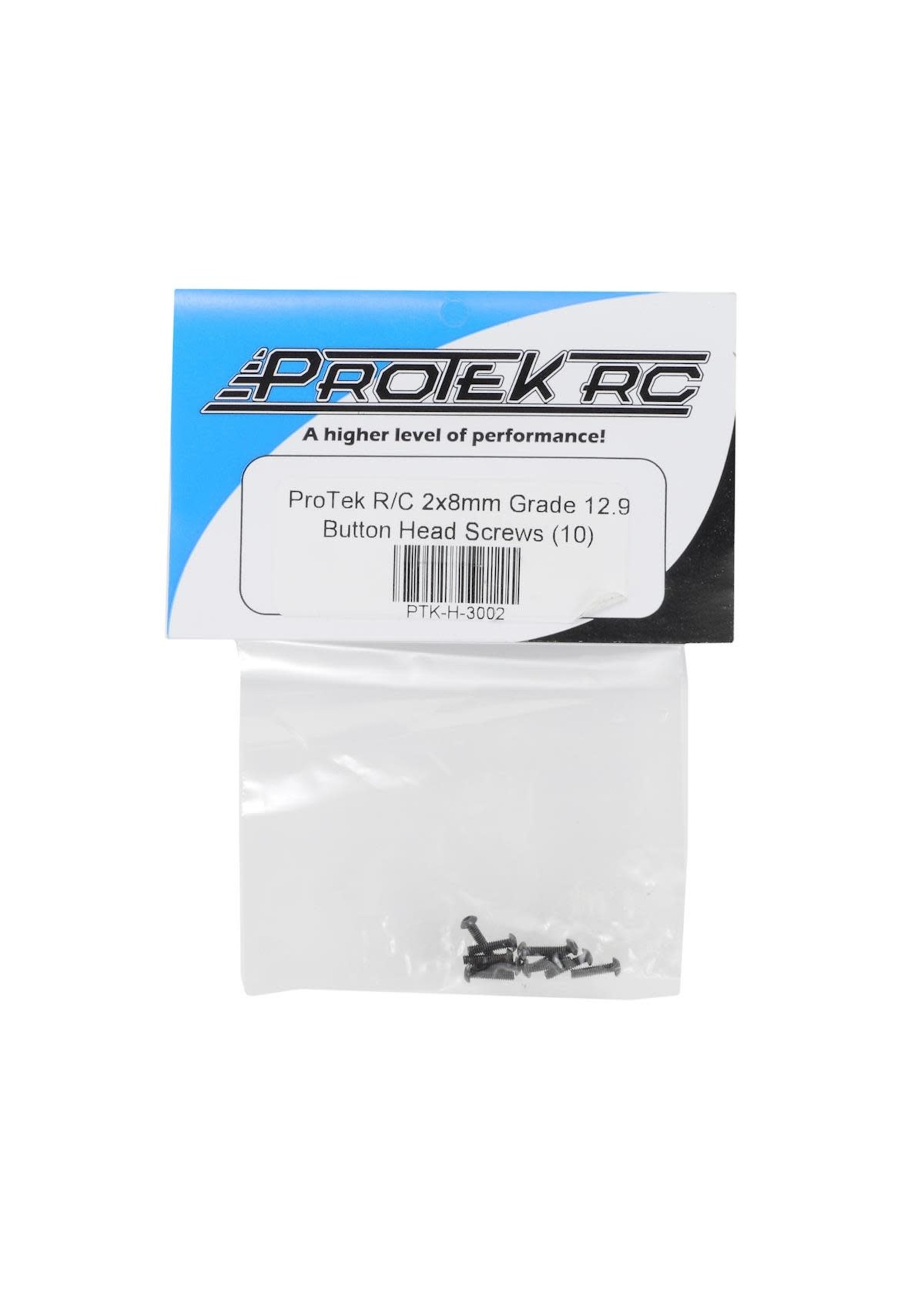 ProTek RC PTK-H-3002 ProTek RC 2x8mm "High Strength" Button Head Screws (10)