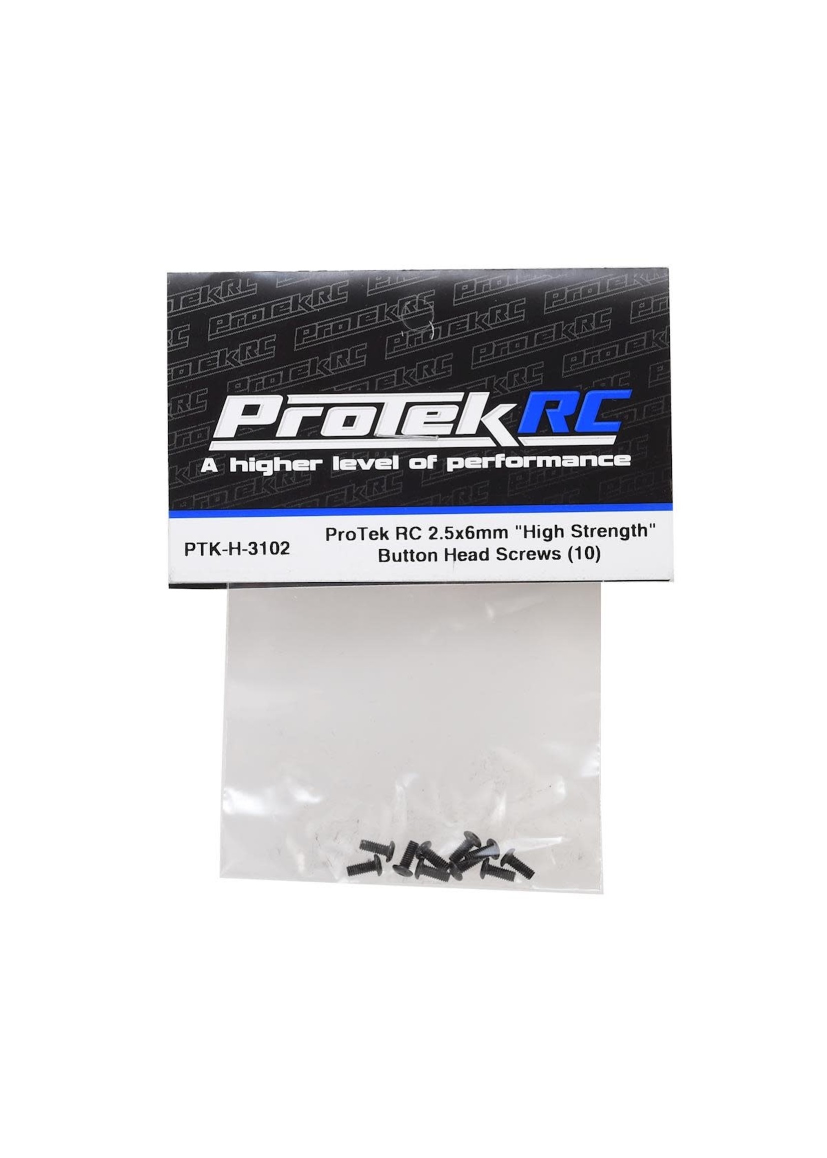ProTek RC PTK-H-3102 ProTek RC 2.5x6mm "High Strength" Button Head Screws (10)