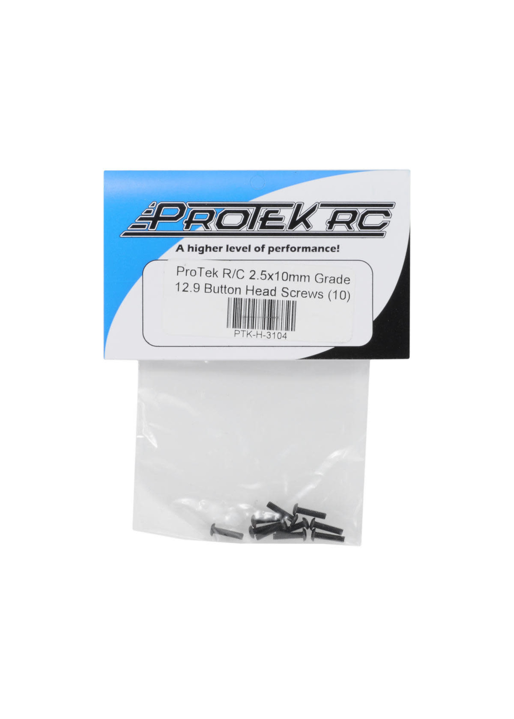 ProTek RC PTK-H-3104 ProTek RC 2.5x10mm "High Strength" Button Head Screws (10)