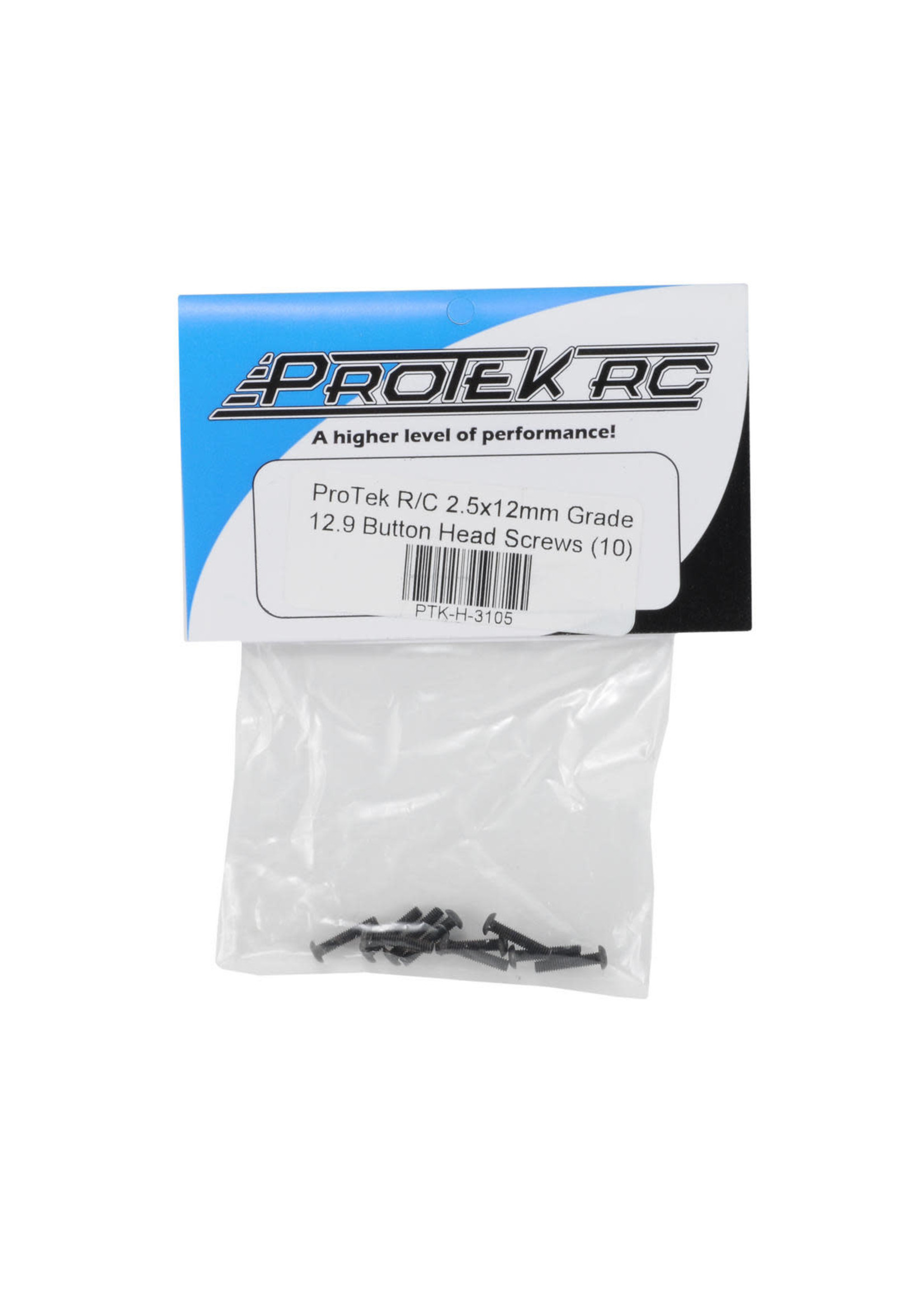 ProTek RC PTK-H-3105 ProTek RC 2.5x12mm "High Strength" Button Head Screws (10)