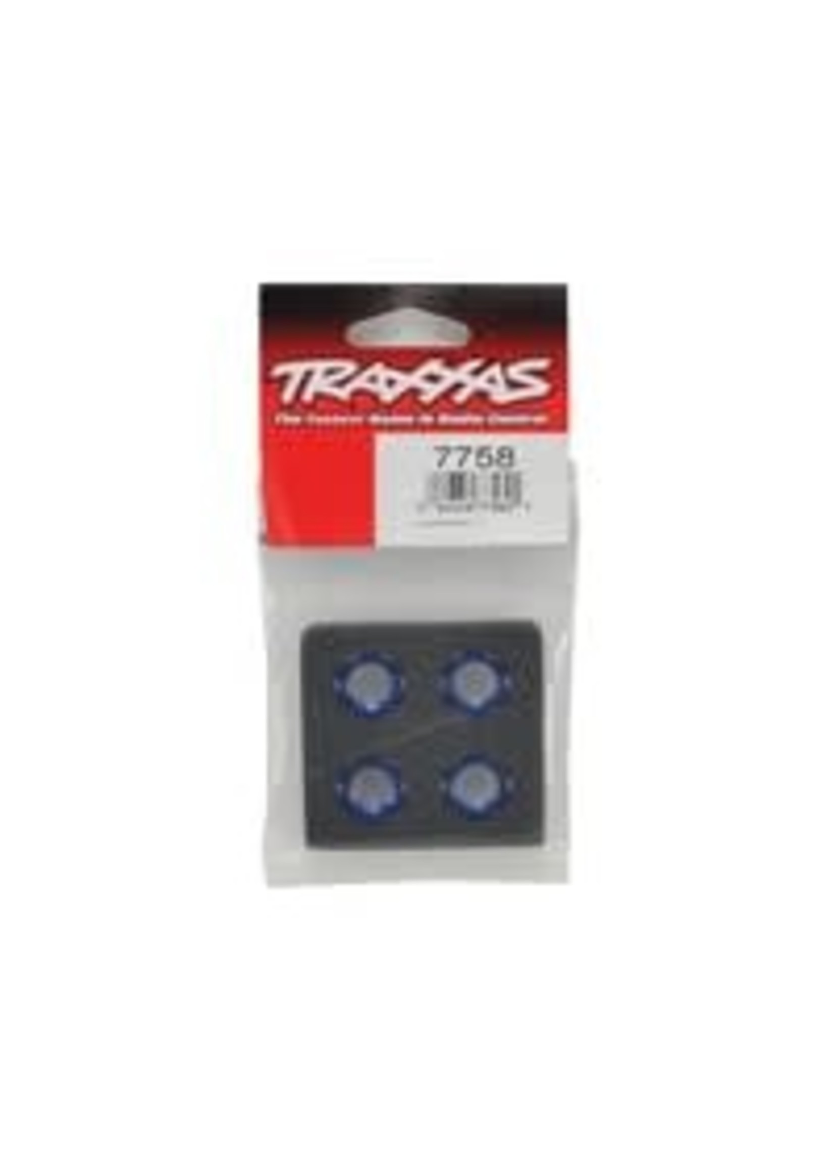 Traxxas 7758 Wheel nuts, splined, 17mm, serrated (blue-anodized) (4)