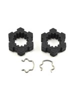 Traxxas Wheel hubs, hex (2)/ hex clips (2)
