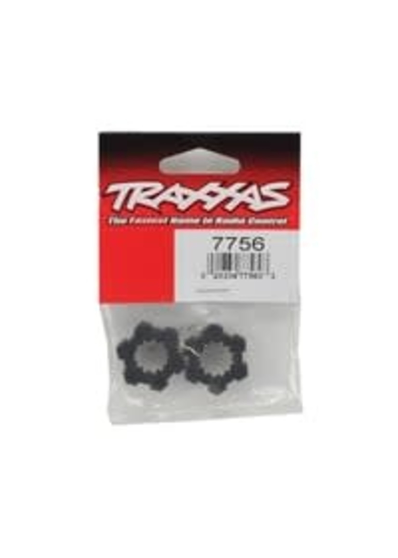 Traxxas 7756 Wheel hubs, hex (2)/ hex clips (2)