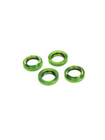 Traxxas Spring retainer (adjuster), green-anodized aluminum, GTX shocks (4) (assembled with o-ring)