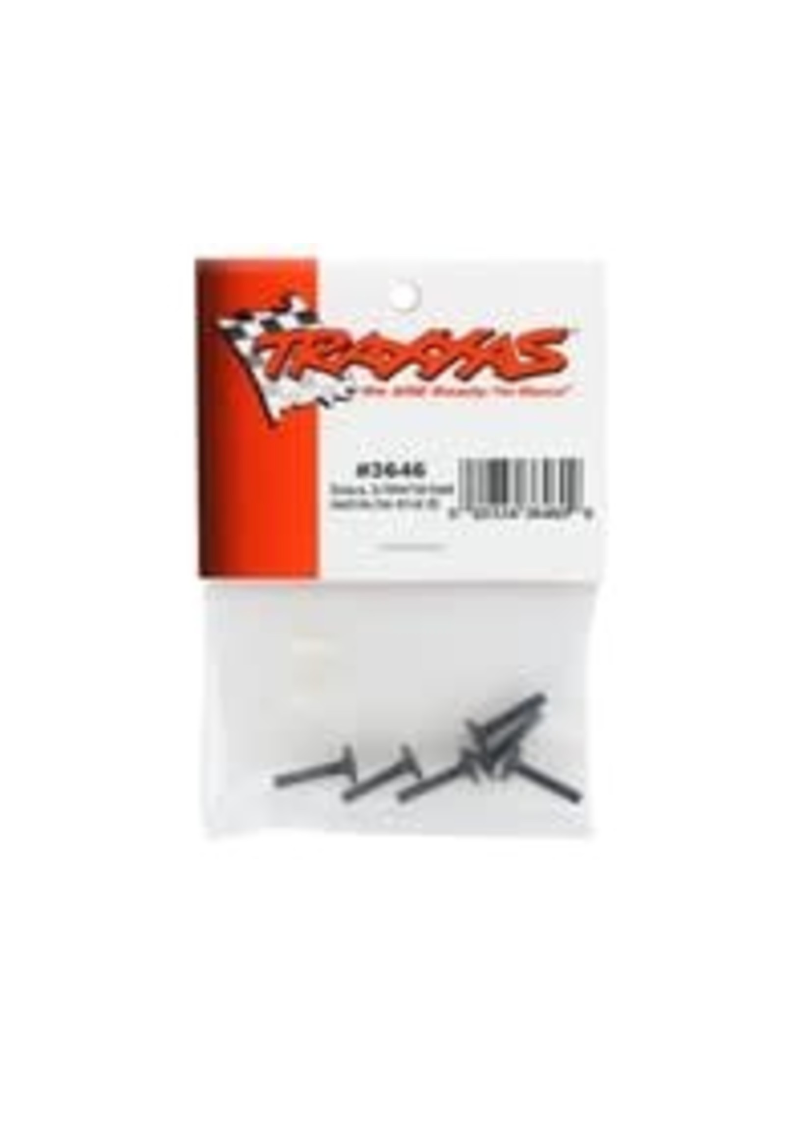 Traxxas 3646 Screws, 3x15mm flat-head machine (hex drive) (6)