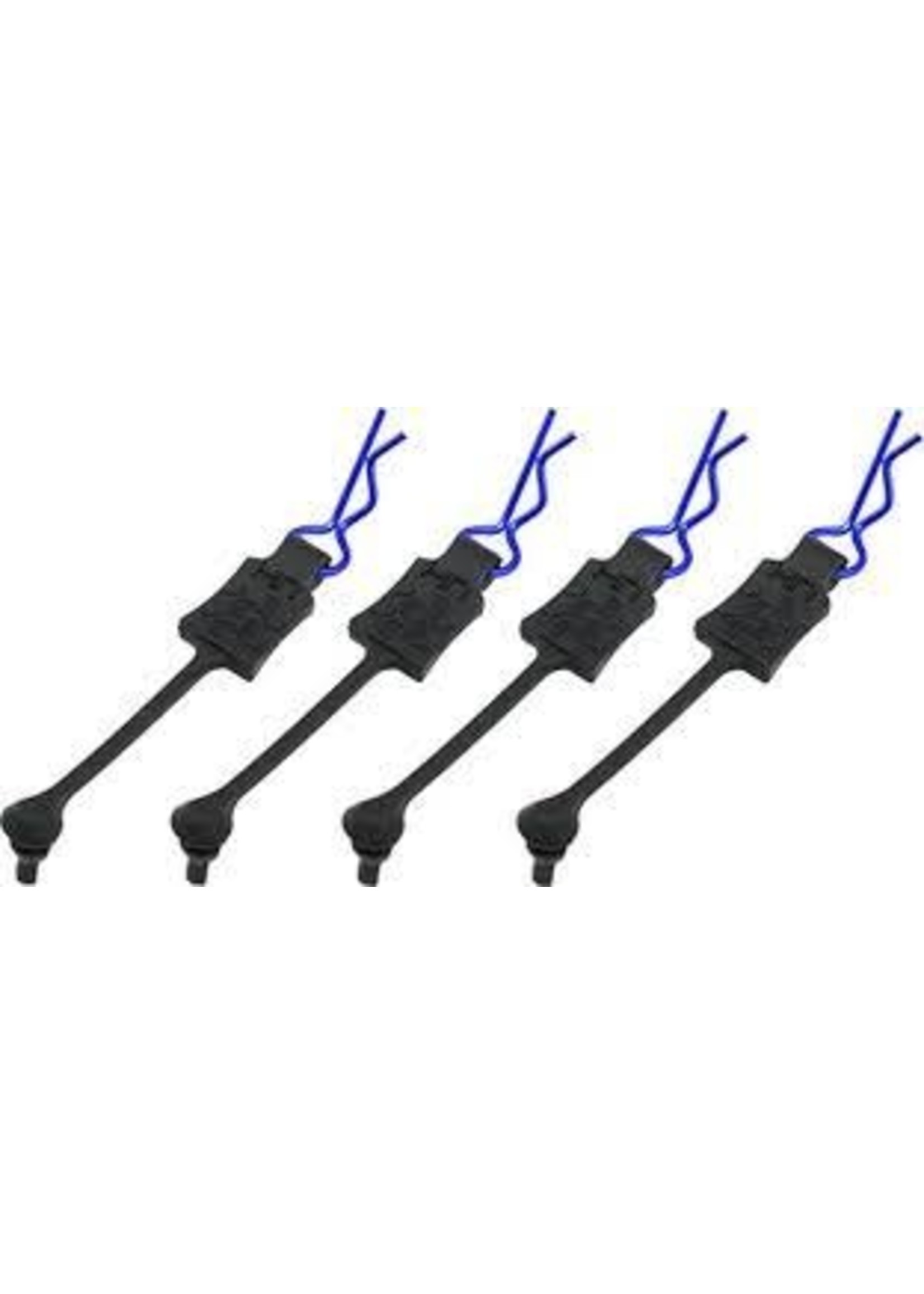 Hot Racing HRABWP39T06 Hot Racing 1/10 Body Clip Retainers (Blue) (4)