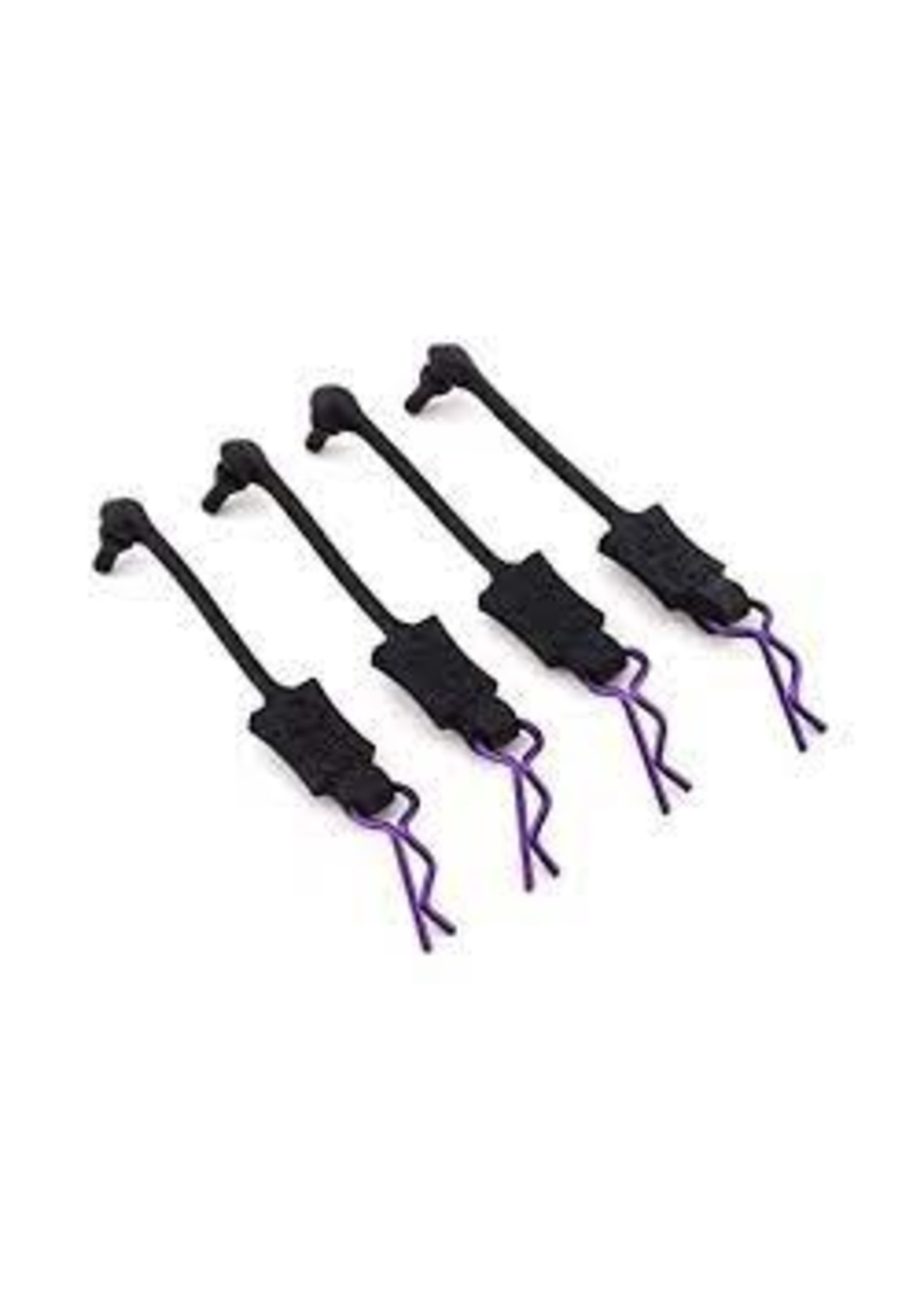 Hot Racing HRABWP39T07 Hot Racing 1/10 Body Clip Retainers (Purple) (4)