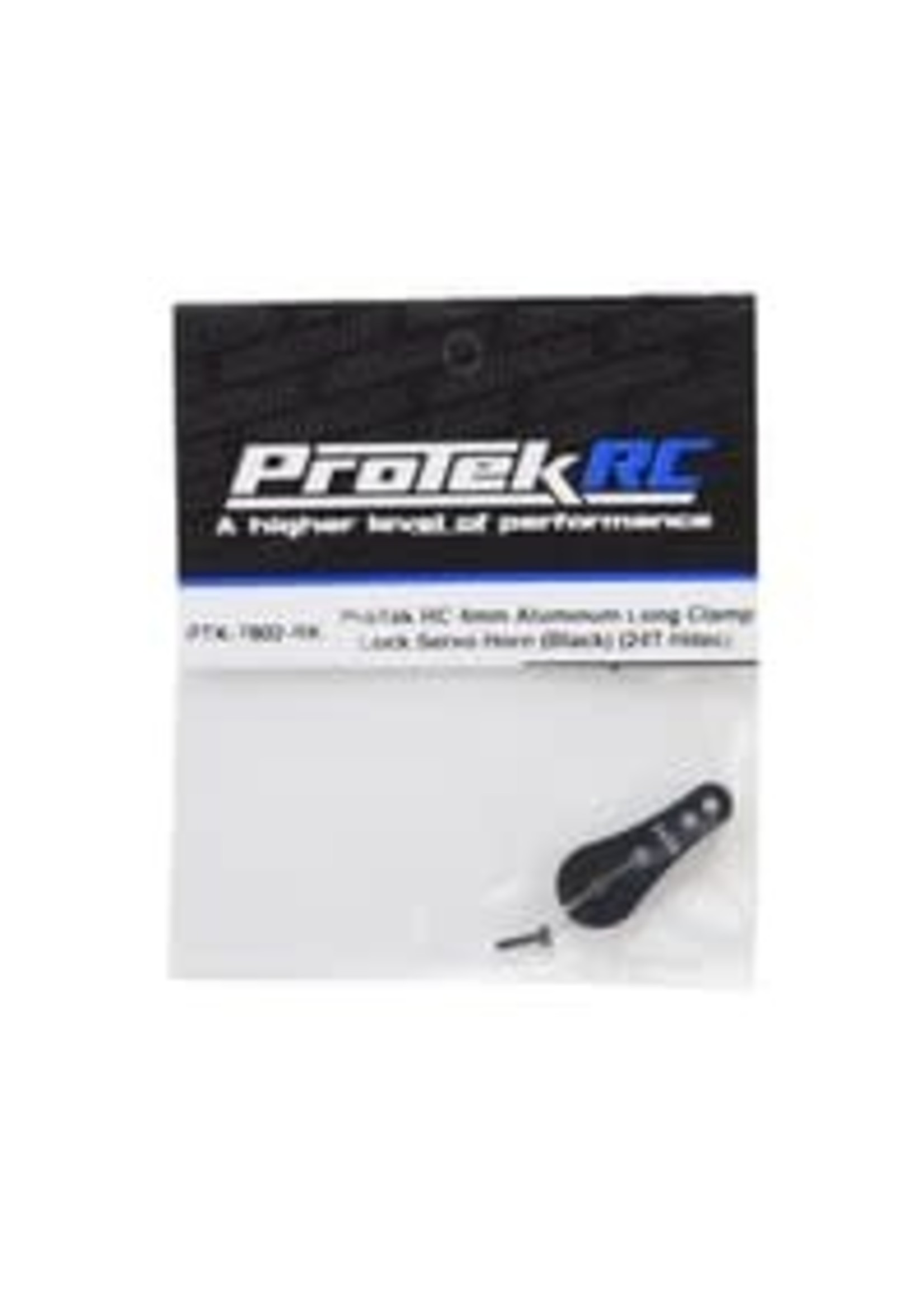 ProTek RC PTK-7802-BK ProTek RC 4mm Aluminum Long Clamping Servo Horn (Black) (24T-Hitec)