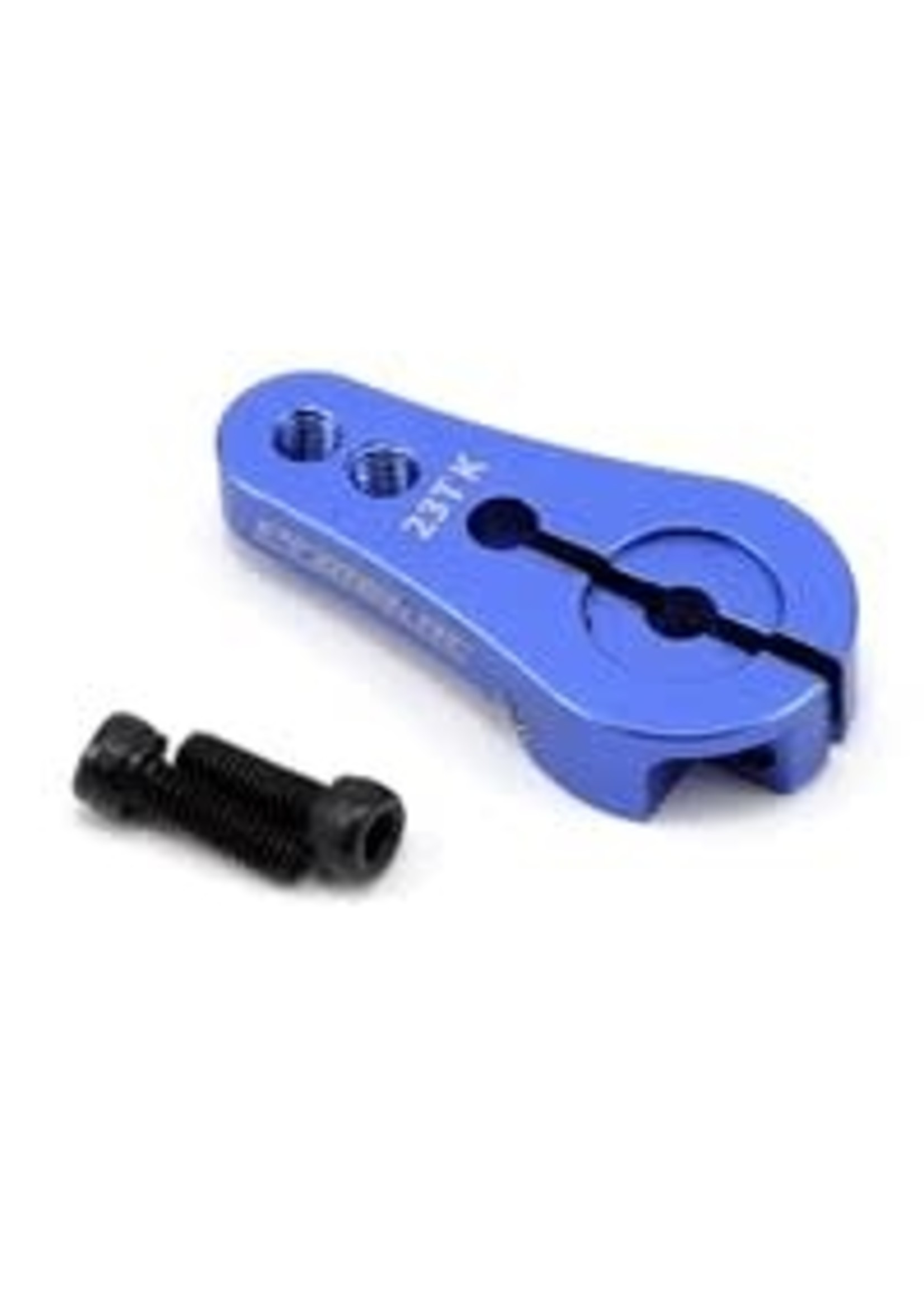 ProTek RC PTK-7809 ProTek RC 4mm Aluminum Short Clamping Servo Horn (Blue) (23T-JR/Sanwa/KO)