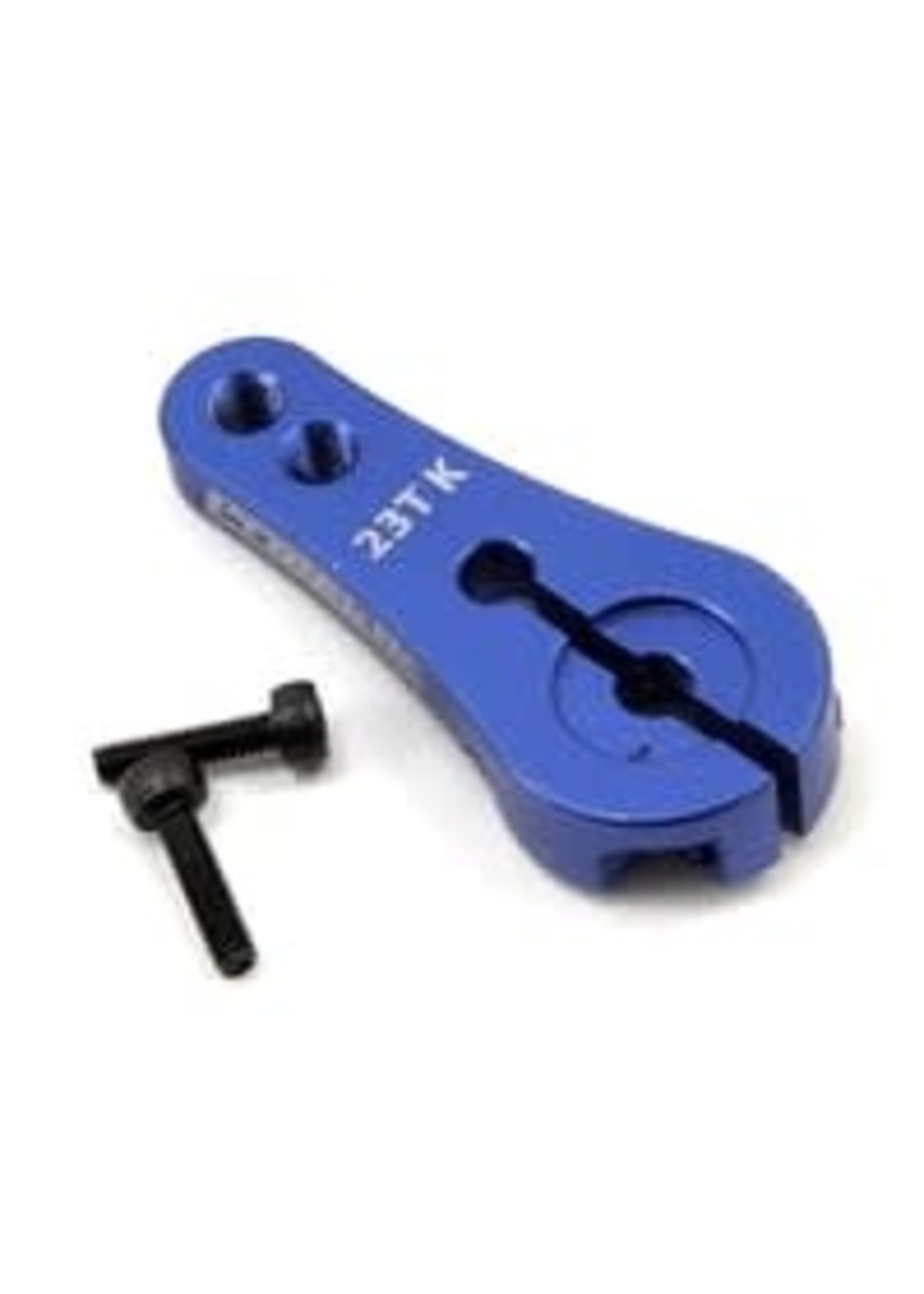 ProTek RC PTK-7801 ProTek RC 4mm Aluminum Long Clamping Servo Horn (Blue) (23T-JR/Sanwa/KO)
