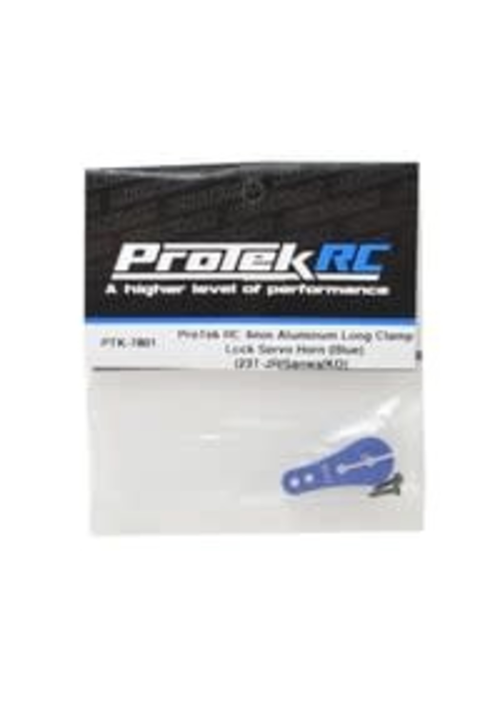 ProTek RC PTK-7801 ProTek RC 4mm Aluminum Long Clamping Servo Horn (Blue) (23T-JR/Sanwa/KO)