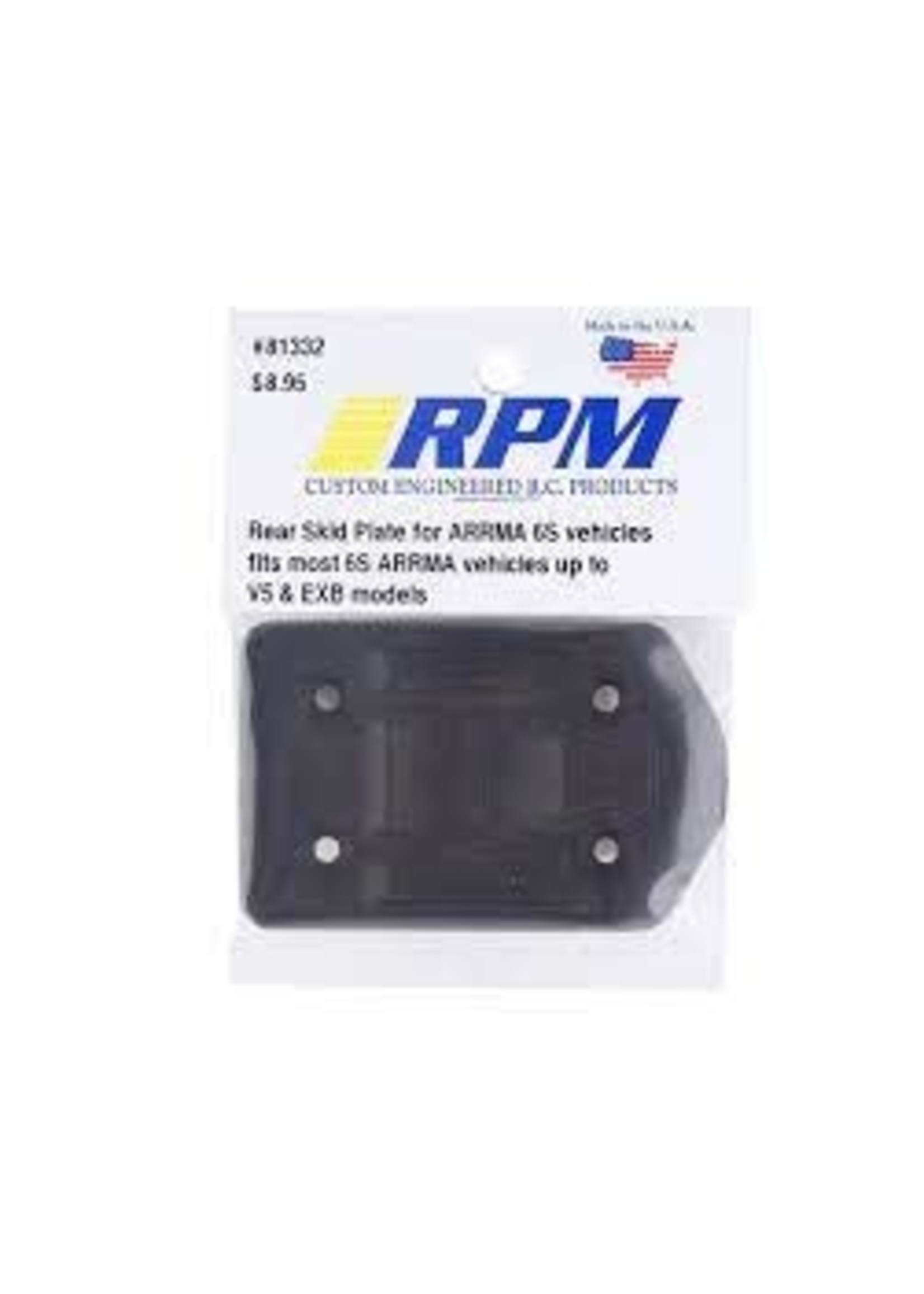 RPM RPM81332 RPM ARRMA 6S Kraton/Outcast Rear Skid Plate