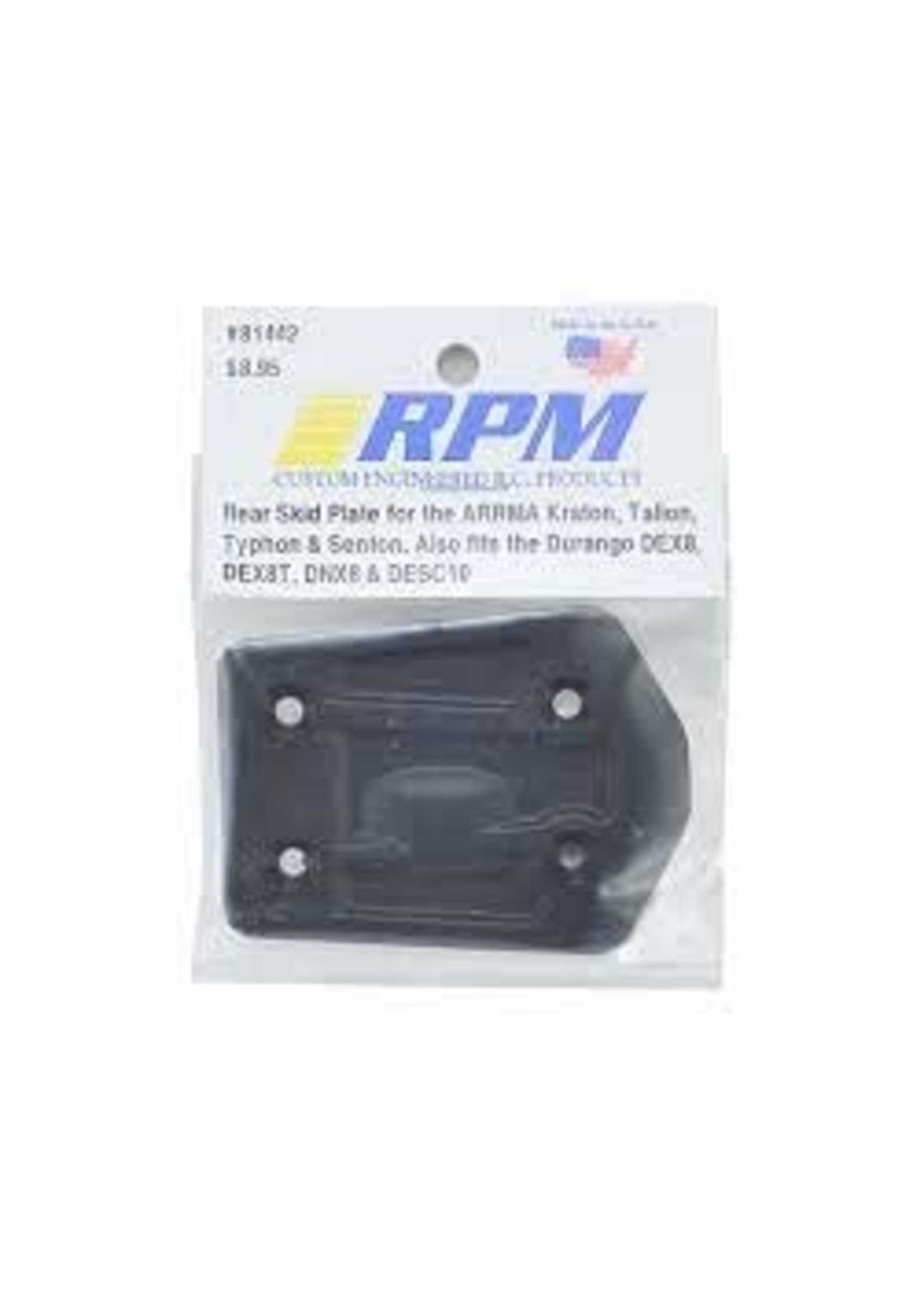 RPM RPM81442 Rear Skid Plate : ARRMA Kraton, Talion