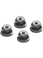 ARRMA AR708008 Flanged Nyloc Locknut 4mm Silver (4)