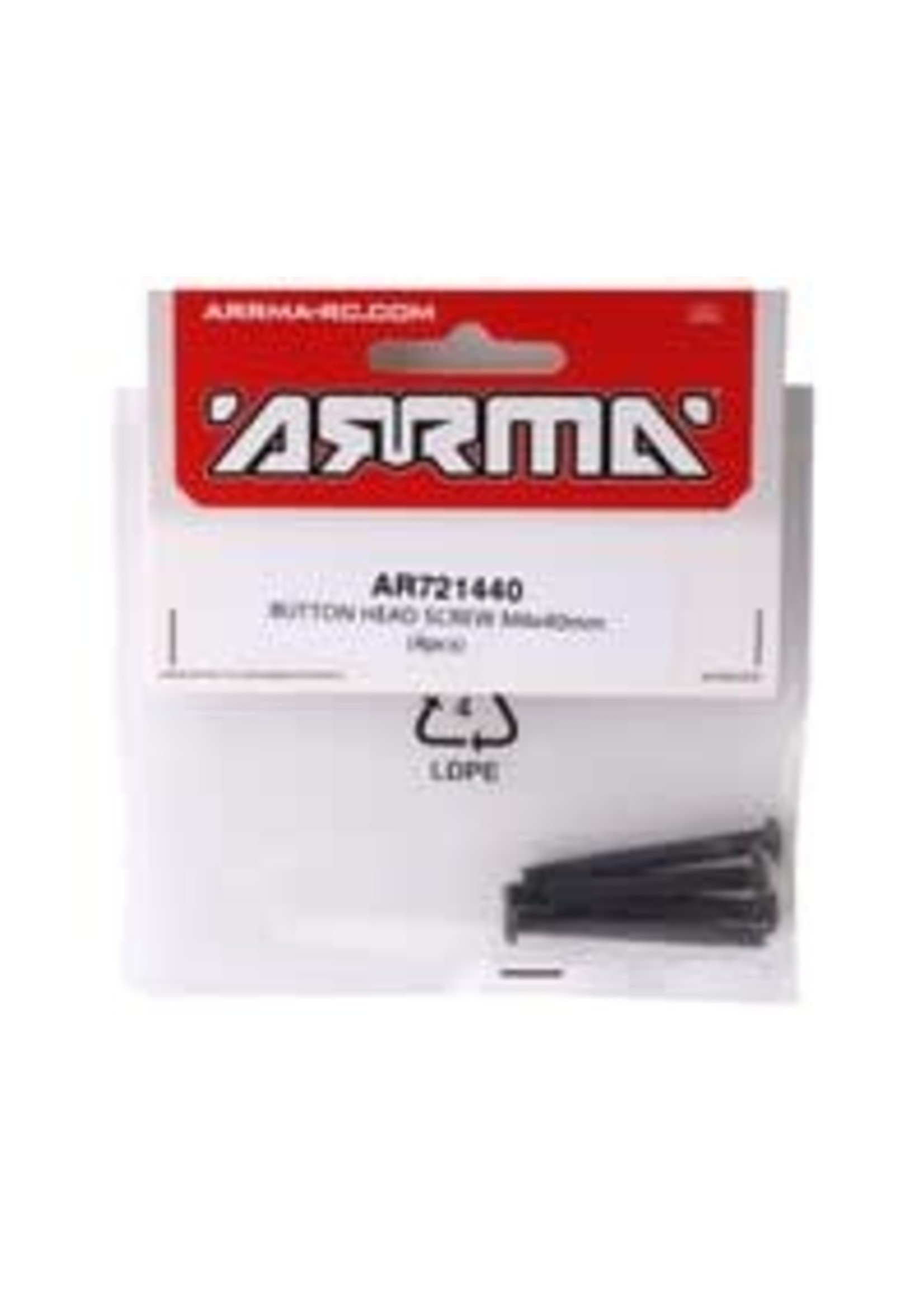 ARRMA AR721440 Button Head Screw 4x40mm (4)