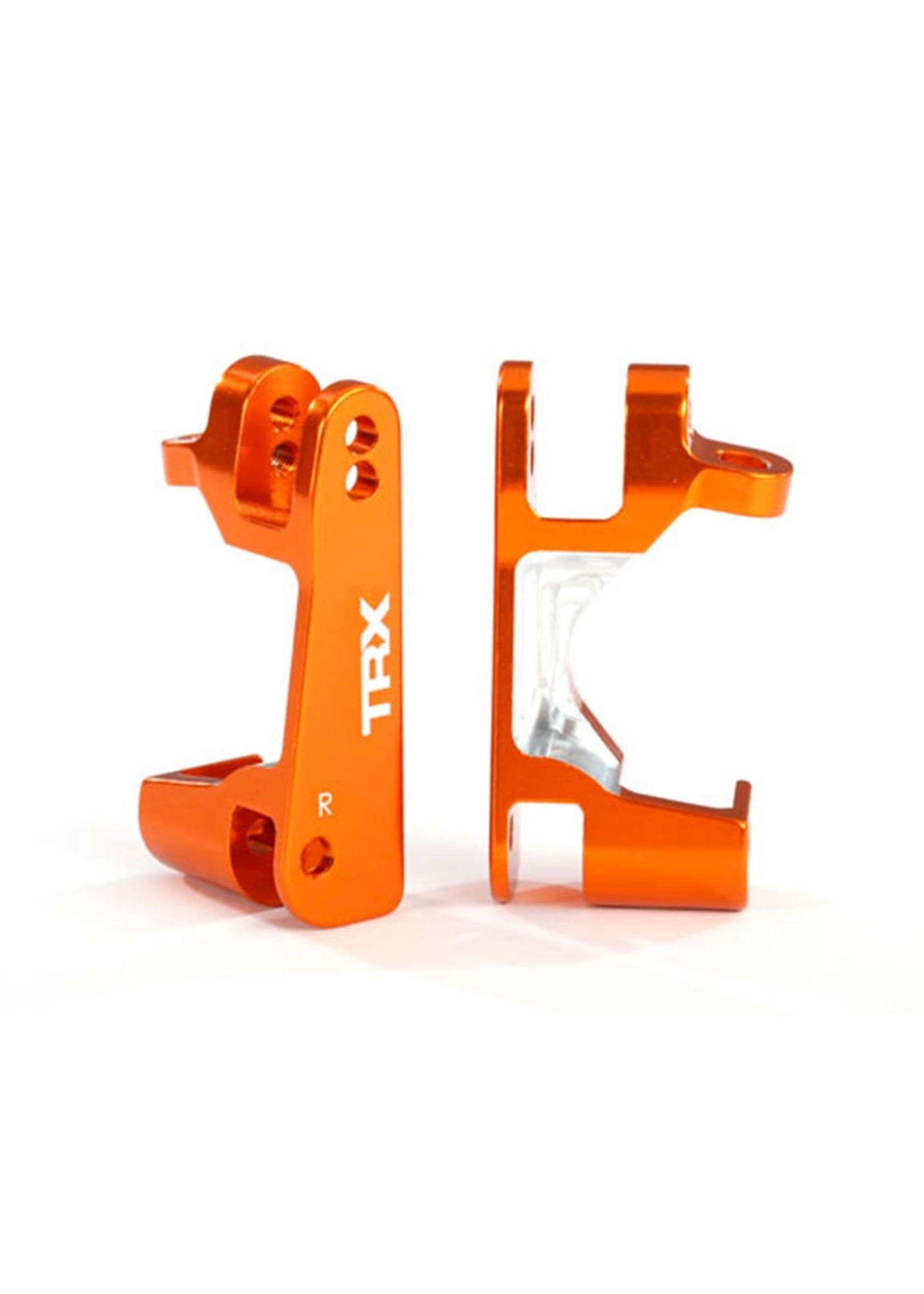 Traxxas 6832A Caster blocks (c-hubs), 6061-T6 aluminum (orange-anodized), left & right