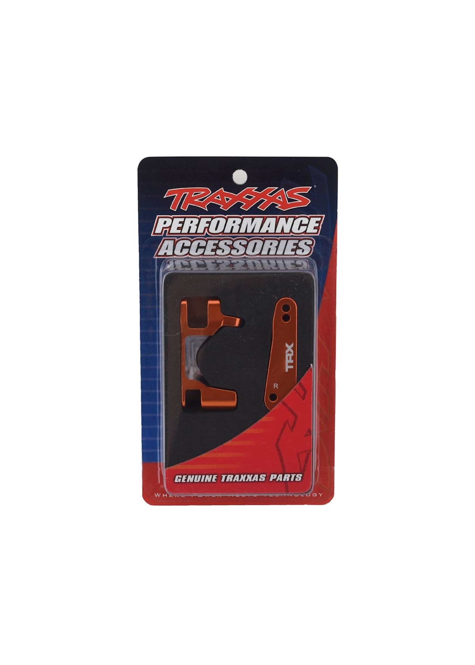 Traxxas 6832A Caster blocks (c-hubs), 6061-T6 aluminum (orange-anodized), left & right