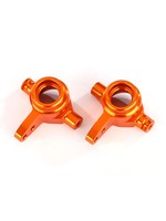 Traxxas Steering blocks, 6061-T6 aluminum (orange-anodized), left & right