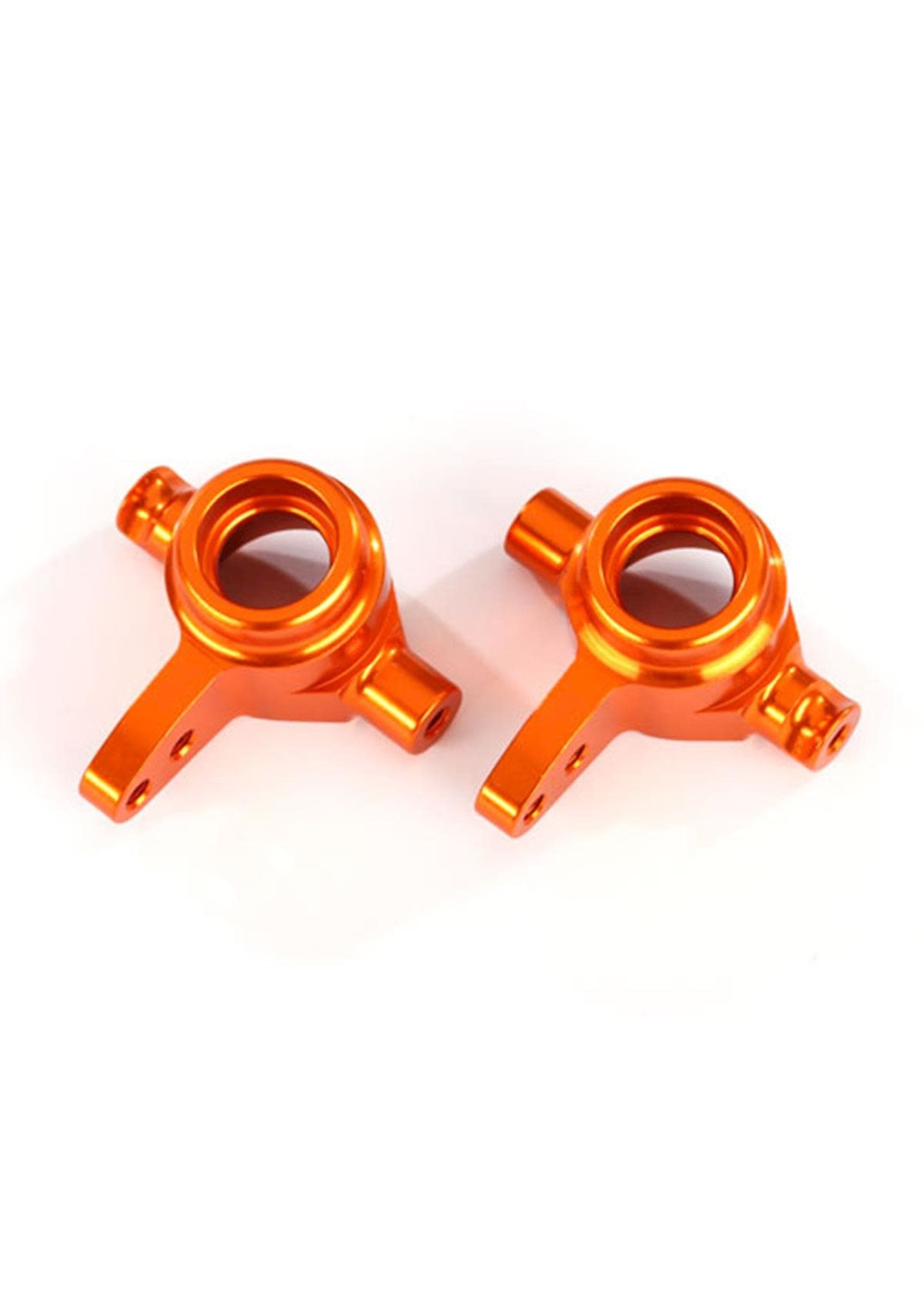 Traxxas 6837A Steering blocks, 6061-T6 aluminum (orange-anodized), left & right