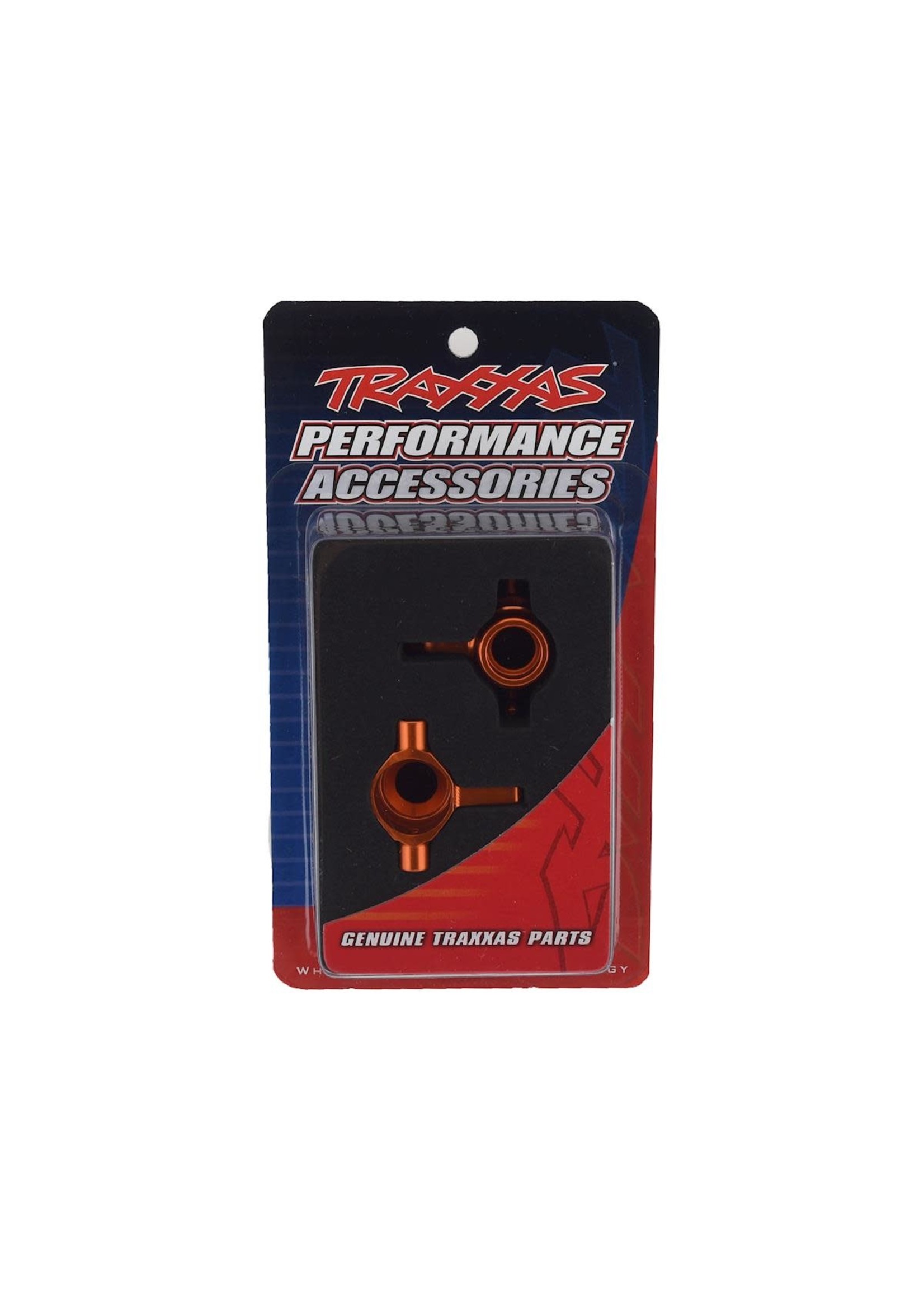 Traxxas 6837A Steering blocks, 6061-T6 aluminum (orange-anodized), left & right