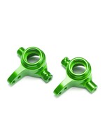 Traxxas Steering blocks, 6061-T6 aluminum (green-anodized), left & right