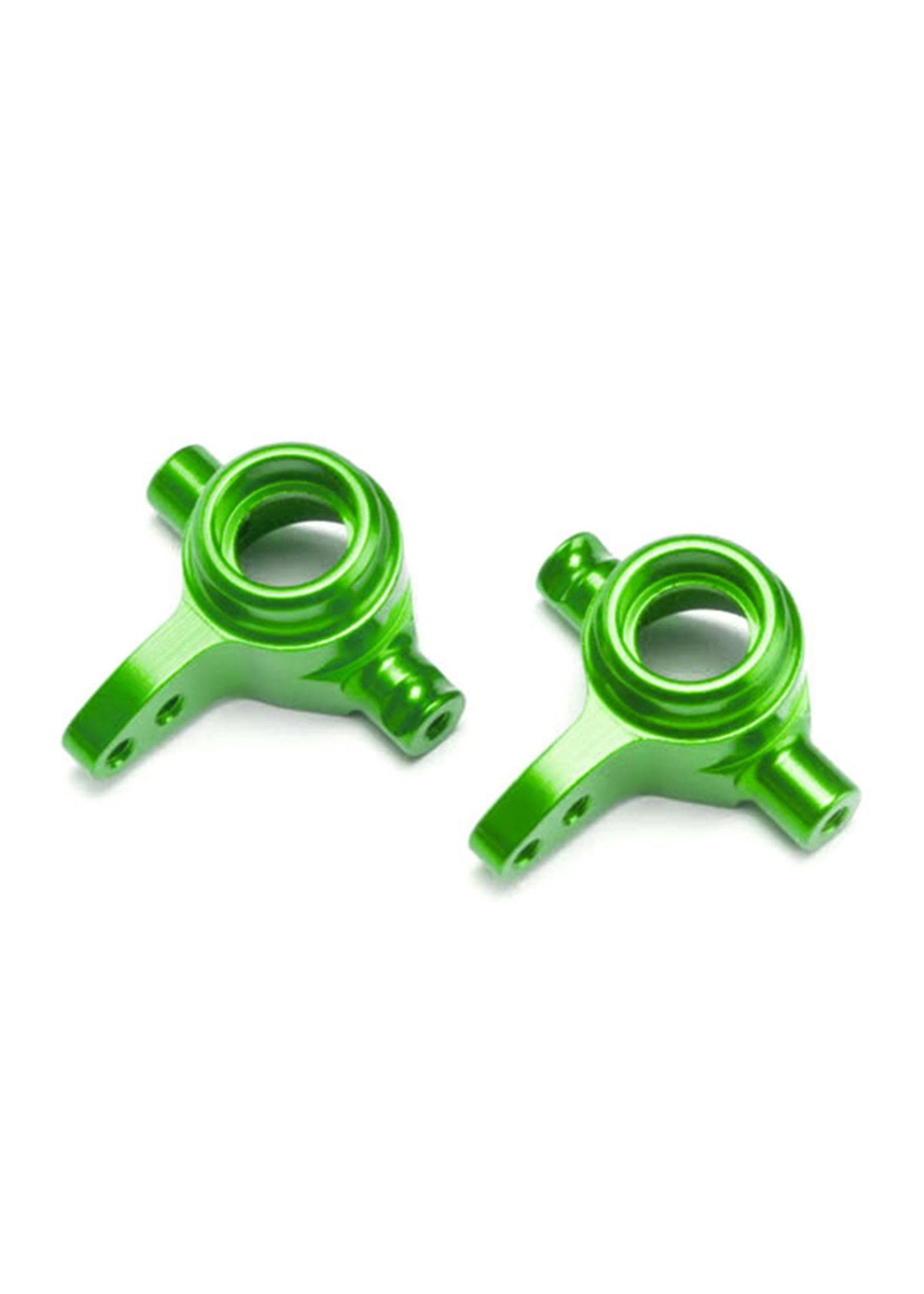 Traxxas 6837G Steering blocks, 6061-T6 aluminum (green-anodized), left & right