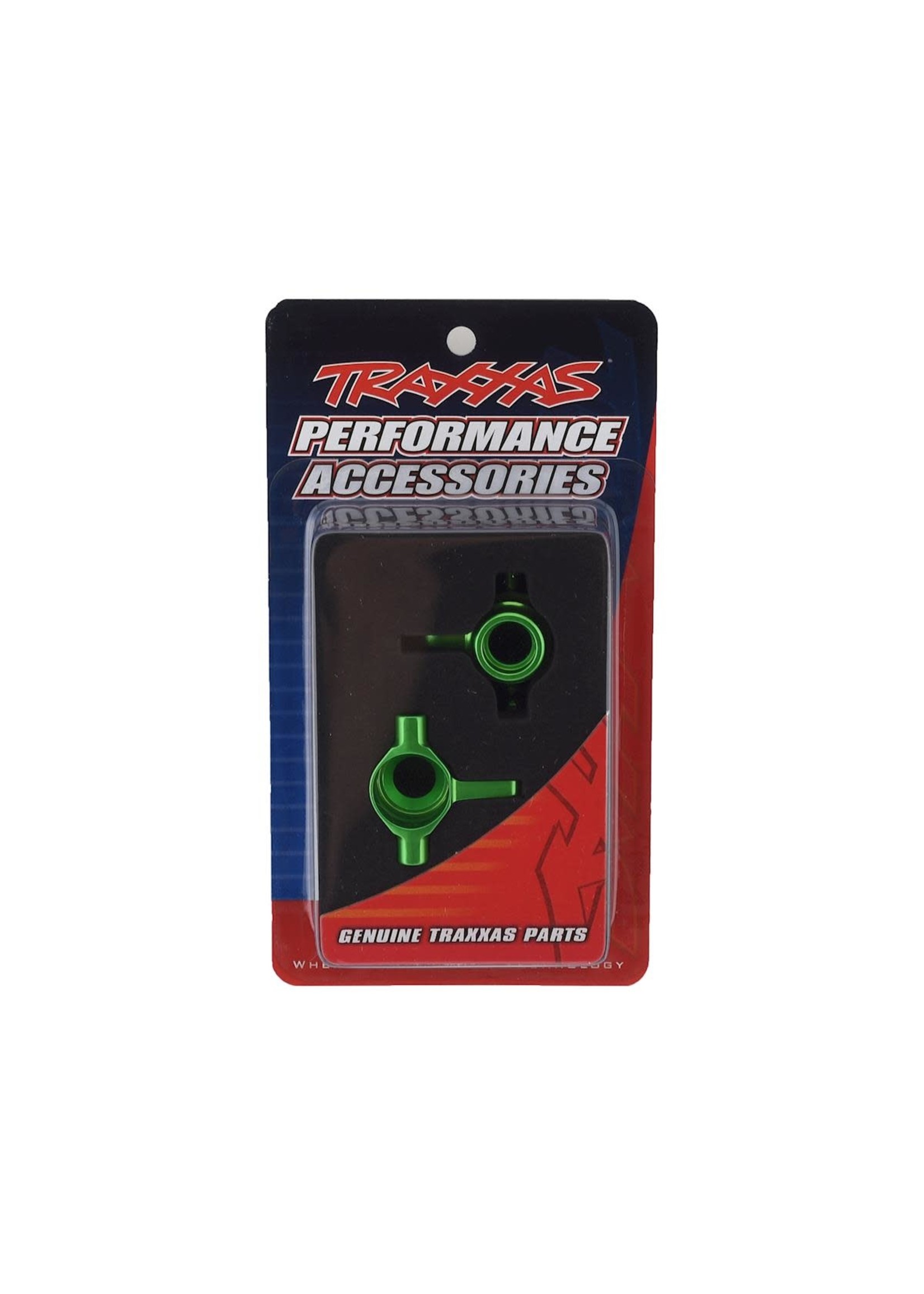 Traxxas 6837G Steering blocks, 6061-T6 aluminum (green-anodized), left & right