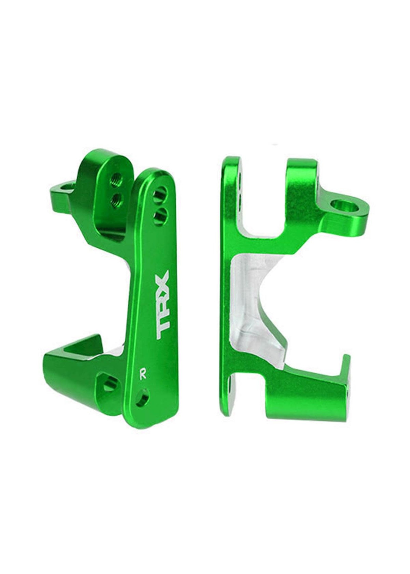 Traxxas 6832G Caster blocks (c-hubs), 6061-T6 aluminum (green-anodized), left & right
