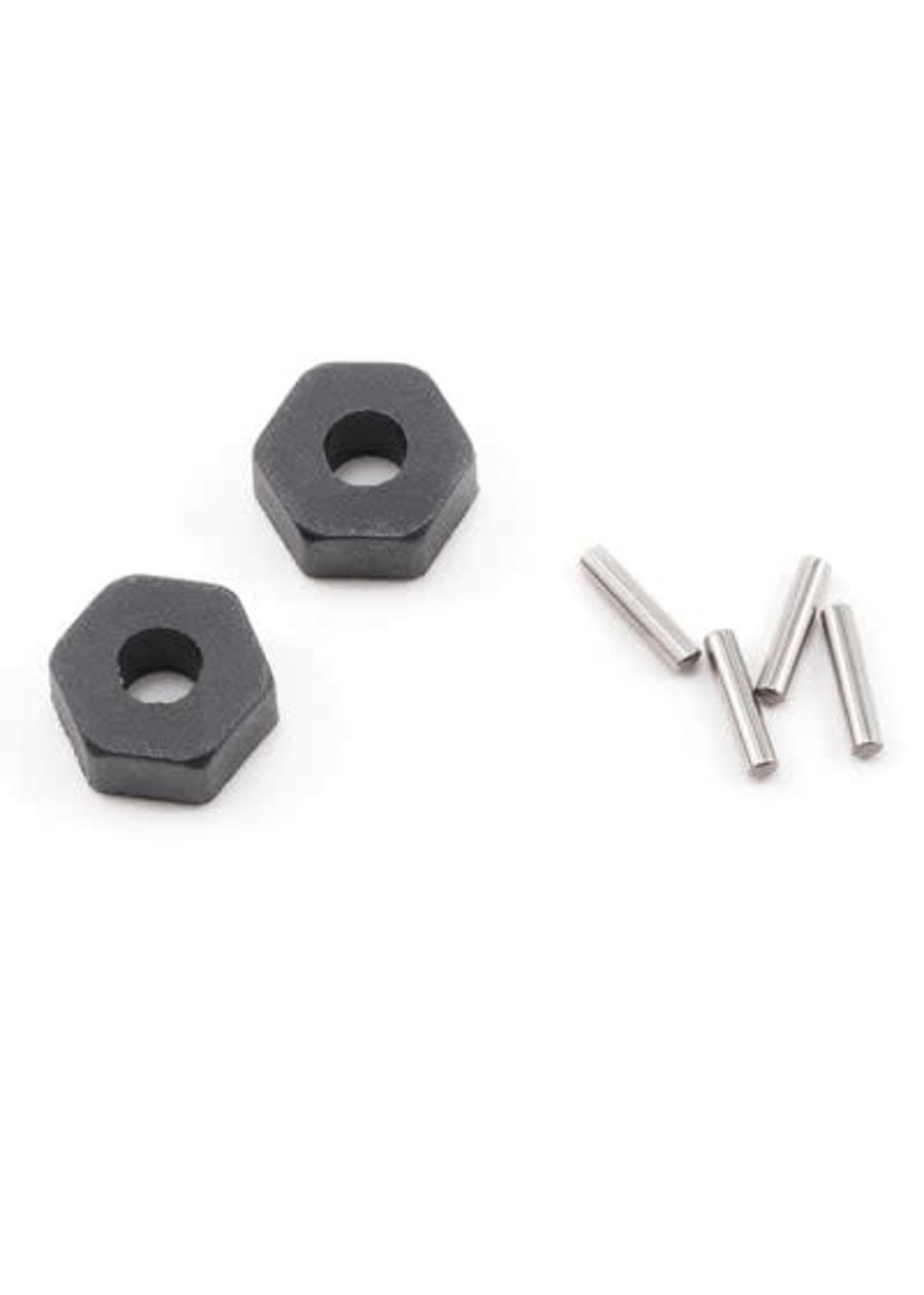 Traxxas 1654 Wheel hubs, hex (2)/ stub axle pins (2)