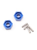 Traxxas Traxxas Wheel hubs, hex Blue (blue-anodized, lightweight aluminum) (2)/ axle pins(4)