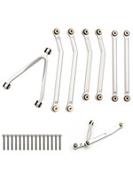 Power Hobby Powerhobby Aluminum High Clearance Chassis Links Set 133.7mm SCX24 Silver