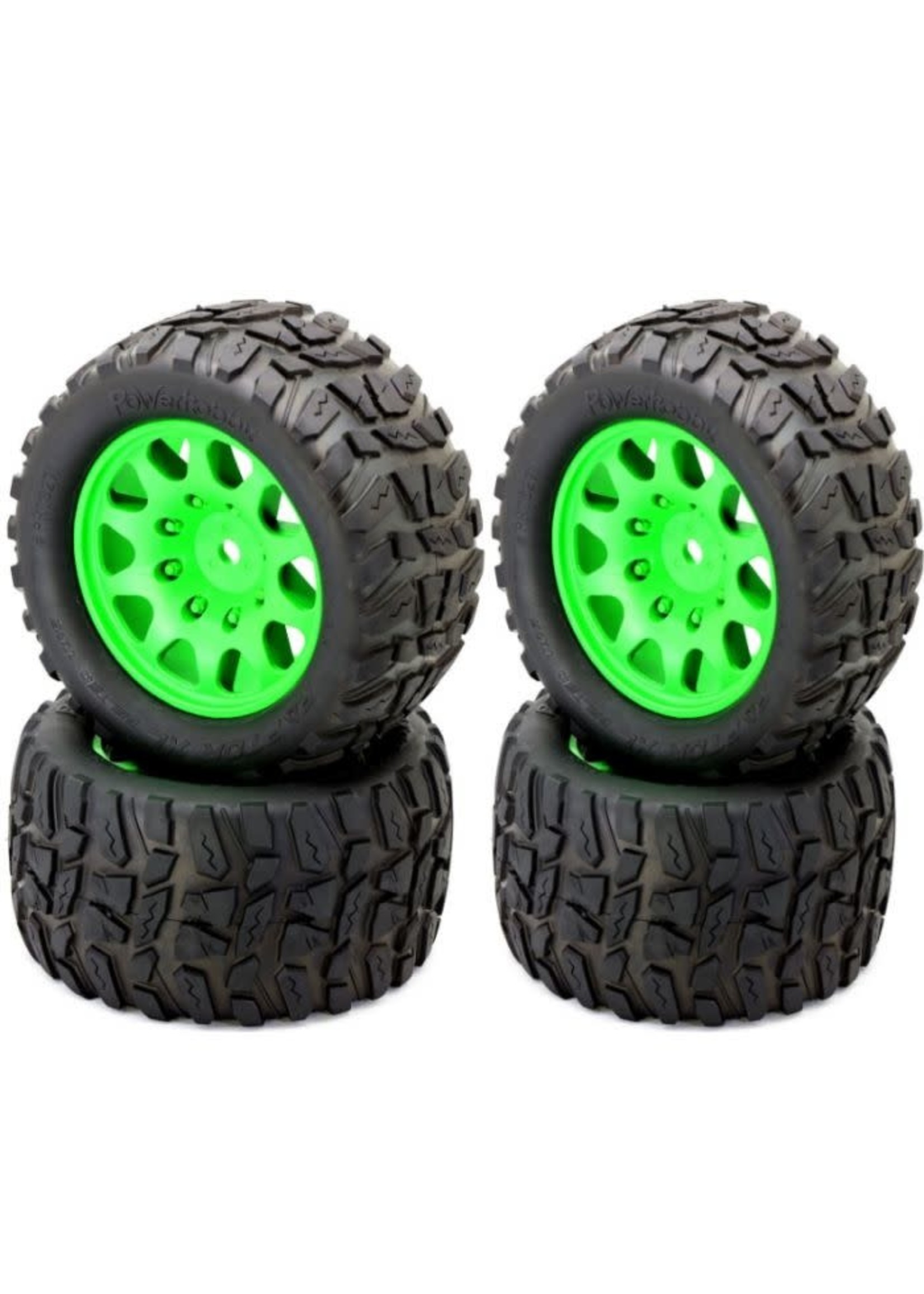 Power Hobby PHT-3271G Powerhobby Raptor XL Belted Tires / Viper Wheels (4) Traxxas X-Maxx 6s / 8S GREEN
