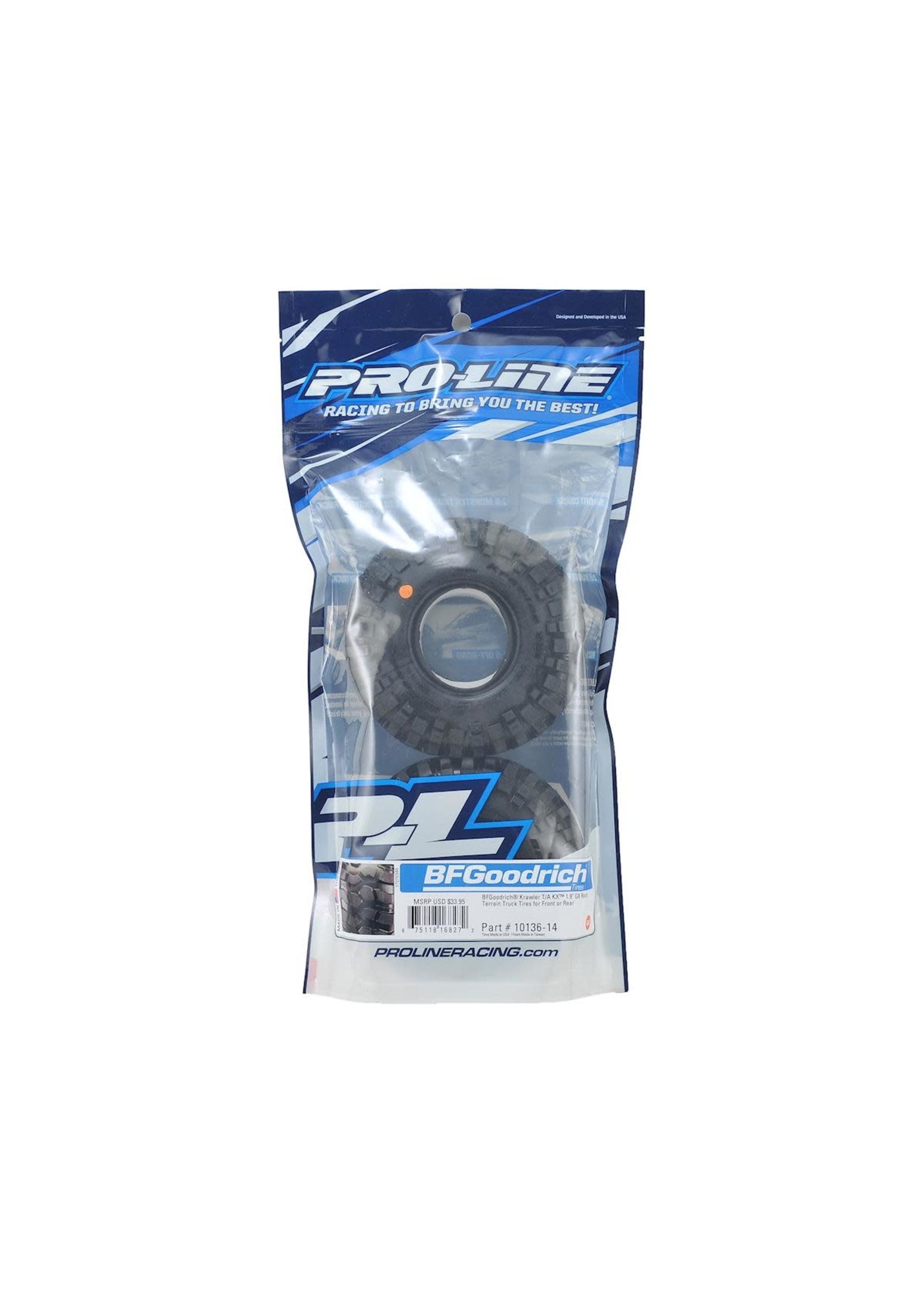 Pro-Line PRO1013614 Pro-Line BFGoodrich Krawler T/A KX 1.9" Rock Crawler Tires (2) (G8) w/Memory Foam
