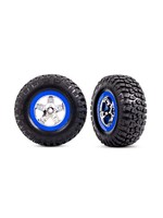 Traxxas Traxxas BFGoodrich Mud-Terrain T/A KM2 Wheels 2WD Front (SCT Chrome, Blue Beadlock)