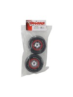 Traxxas Traxxas Tire/Wheel Assembly Glued Chrome Red Slash 4x4