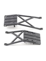 Traxxas Skidplates, front & rear (black)